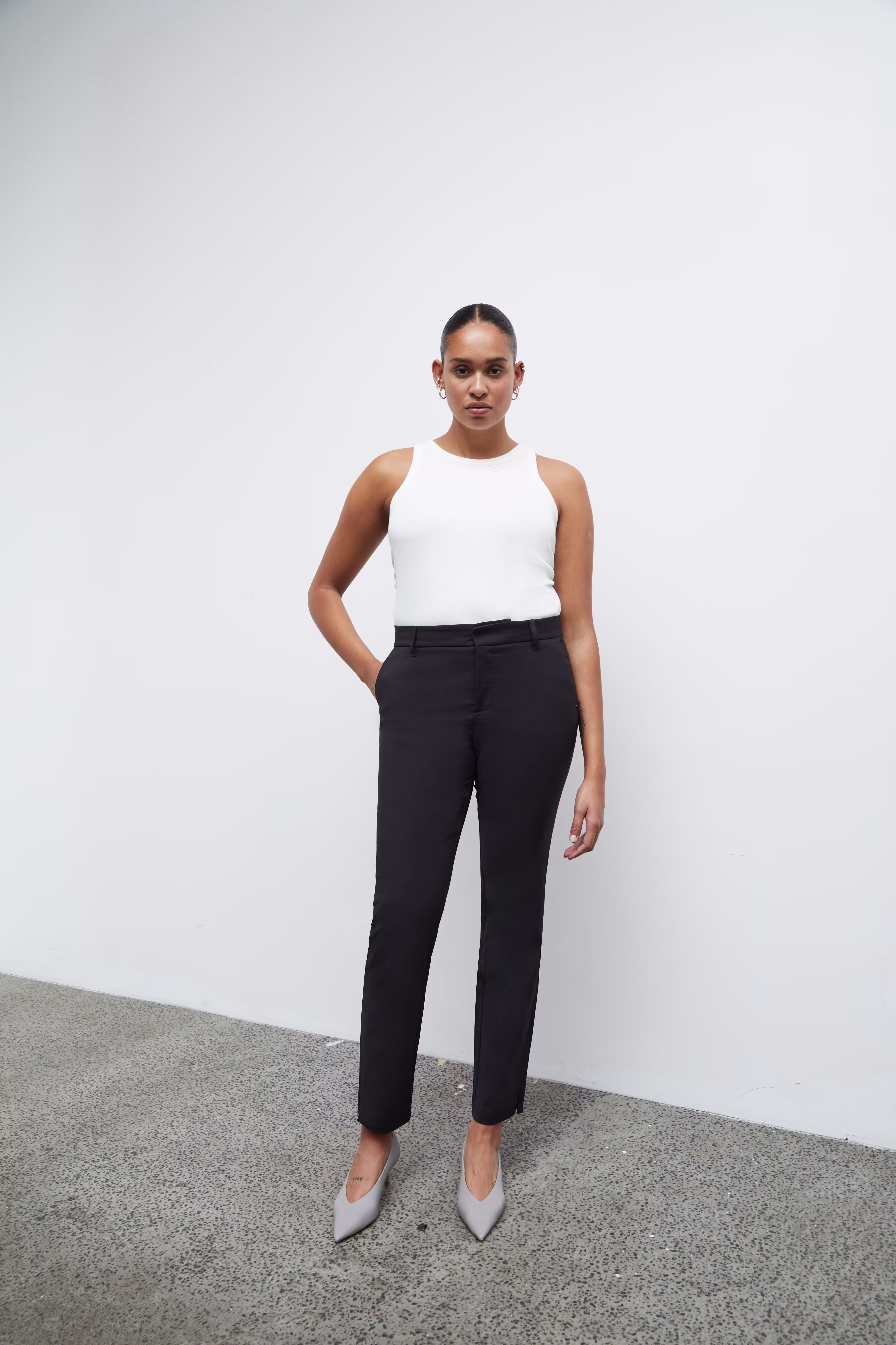 PZBINDY High Waist Long Skinny Leg Bukser LOCATION NONE 50206472-193911