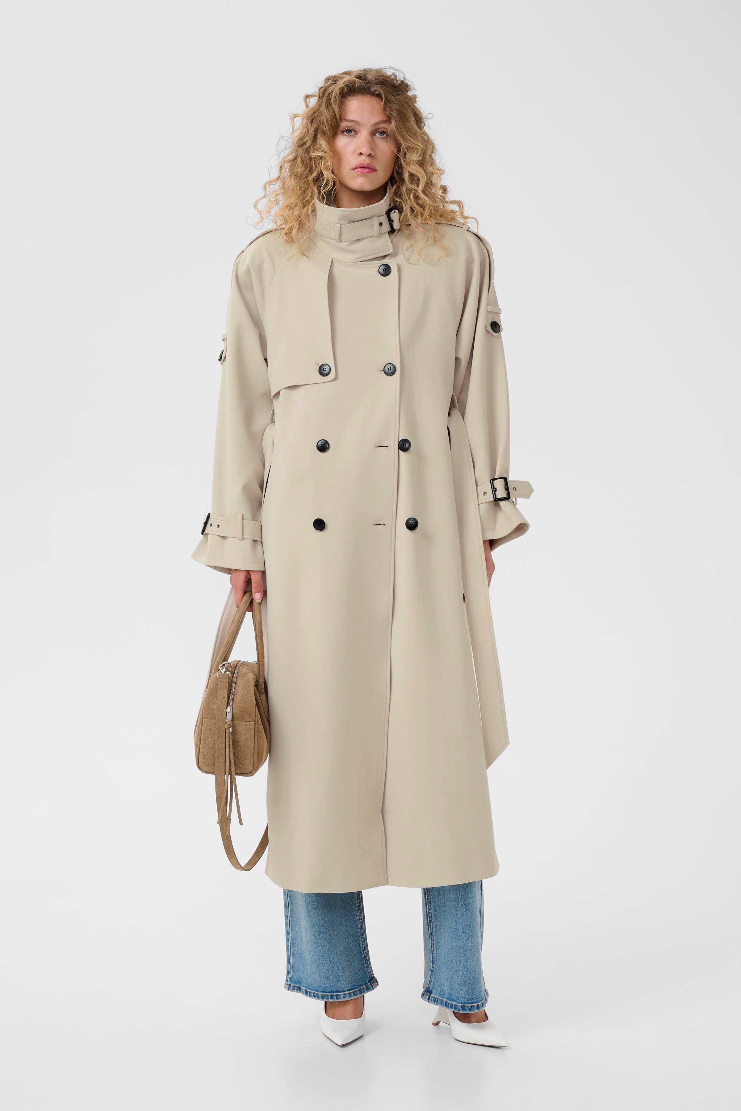 GZavic Short trench coat in sky captain / blue colour