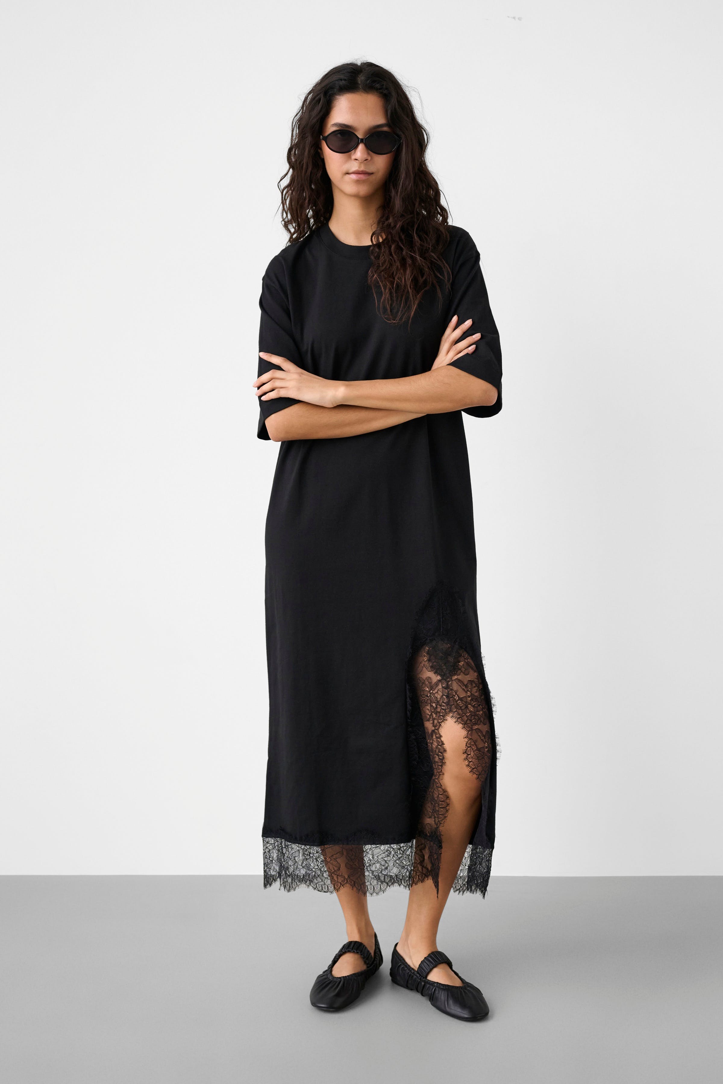 plus size maxi dress with sleeves Plus Size Formal Long Sleeve Beaded Dress MGNY 71805
