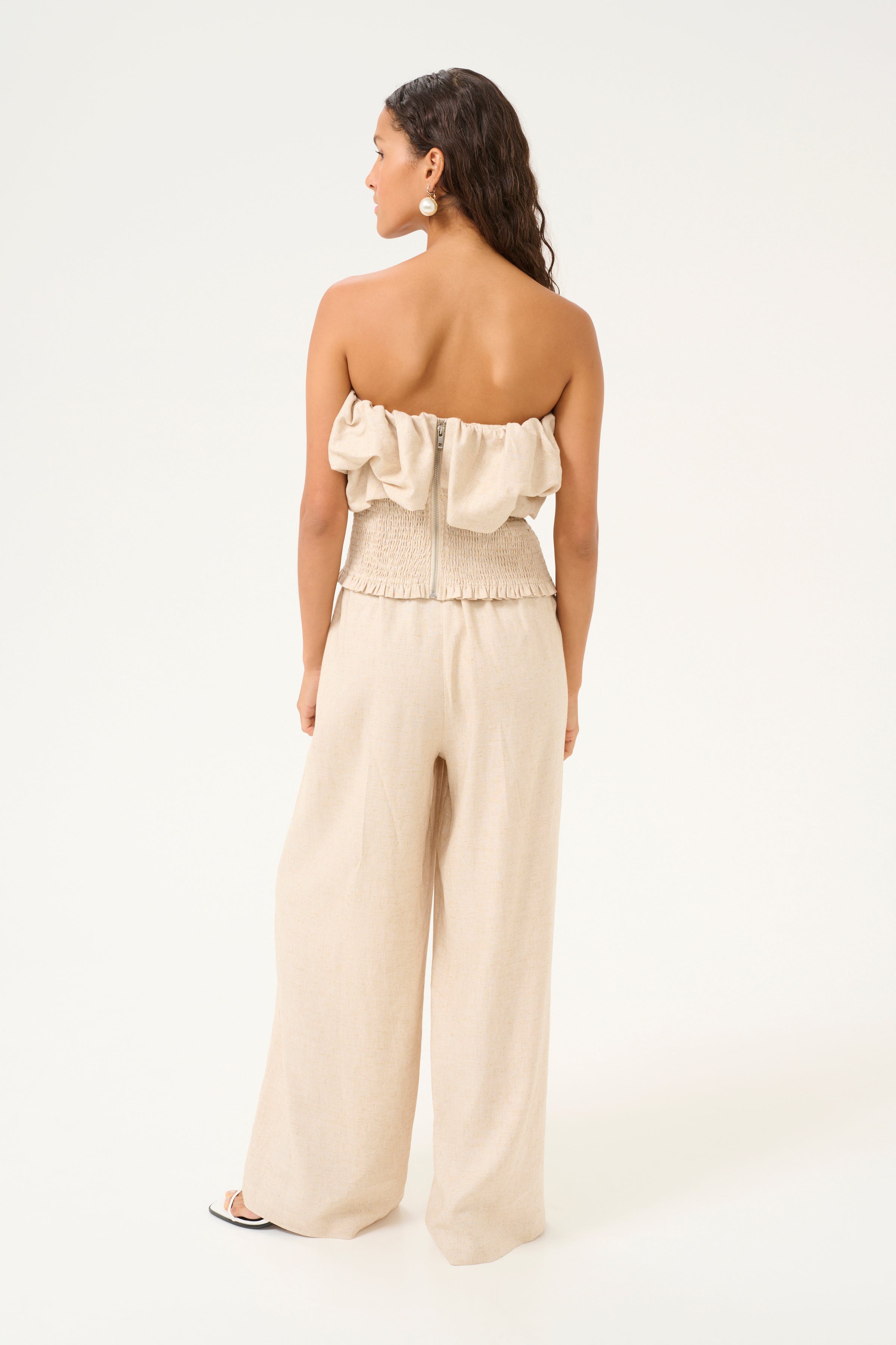 KBVala Top in linen blend LOOKBOOK BACK 10105480-1613101