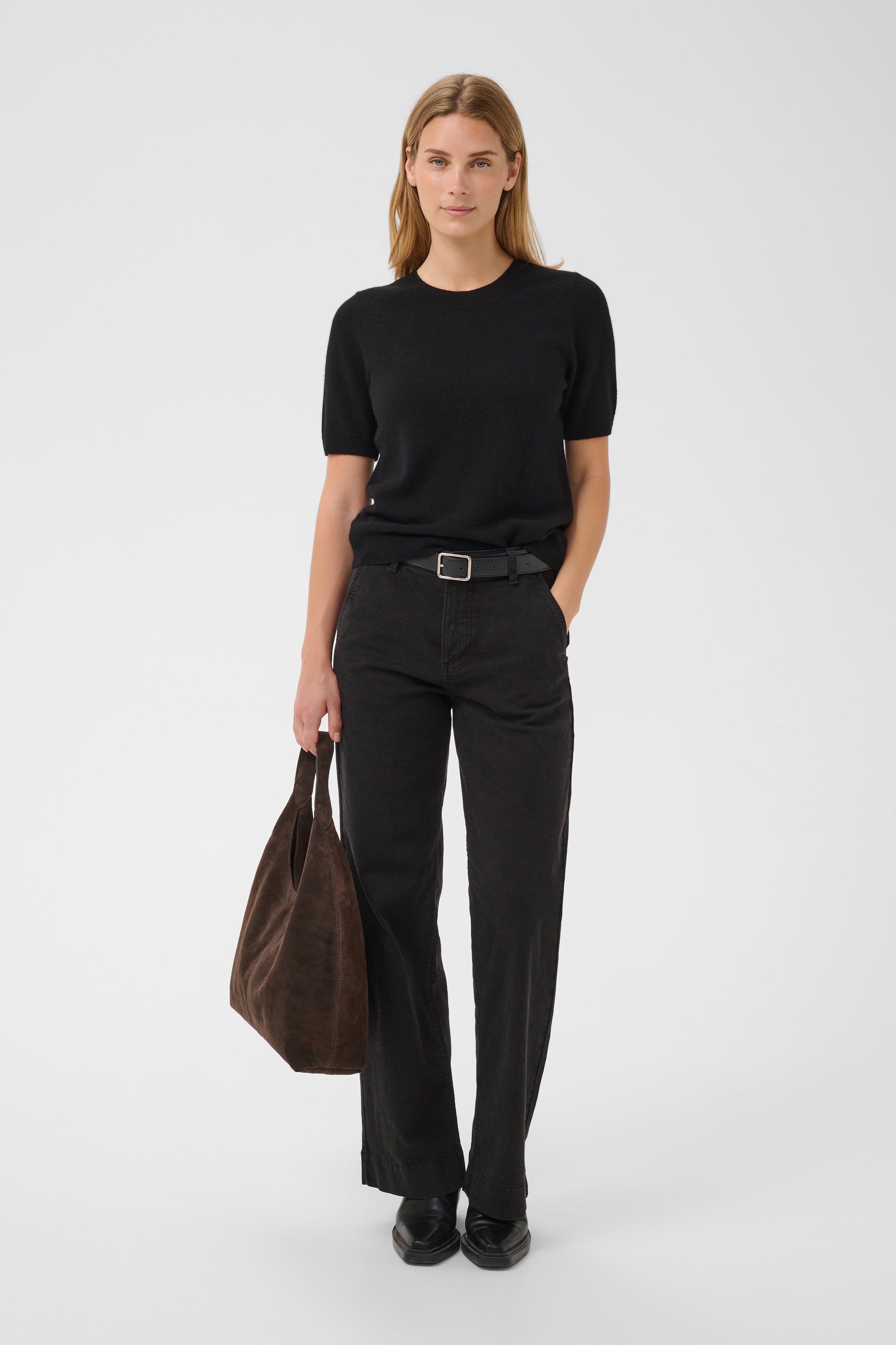 EverlottaPW Kortærmet cashmerestriktrøje LOOKBOOK FRONT 30307338-194008