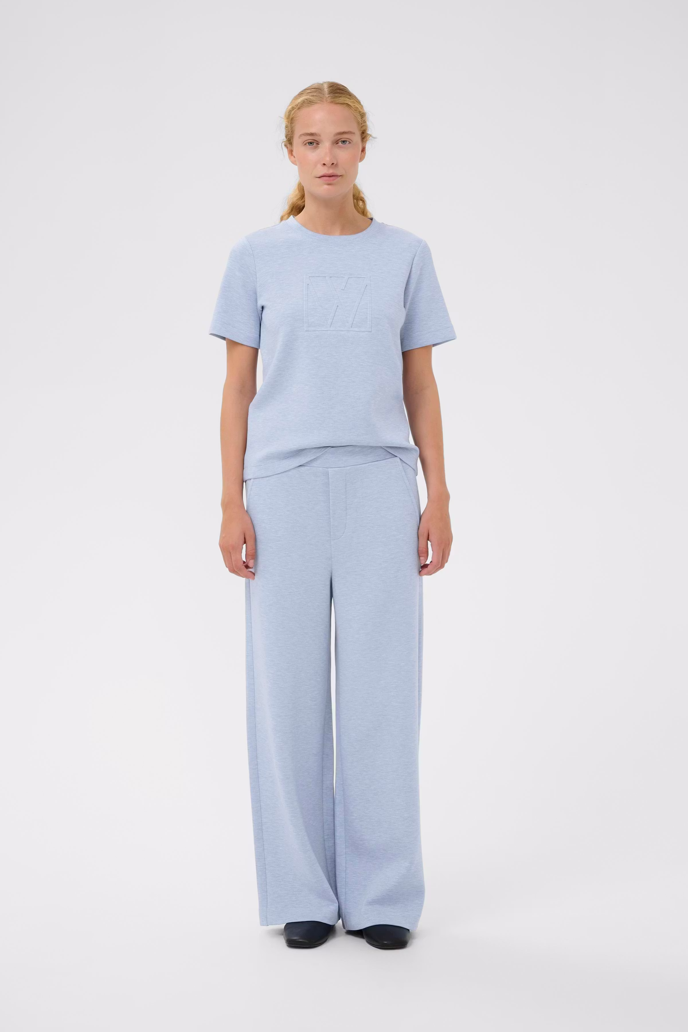 GincetteIW Melange Byxor LOOKBOOK FRONT 30110741-1640221