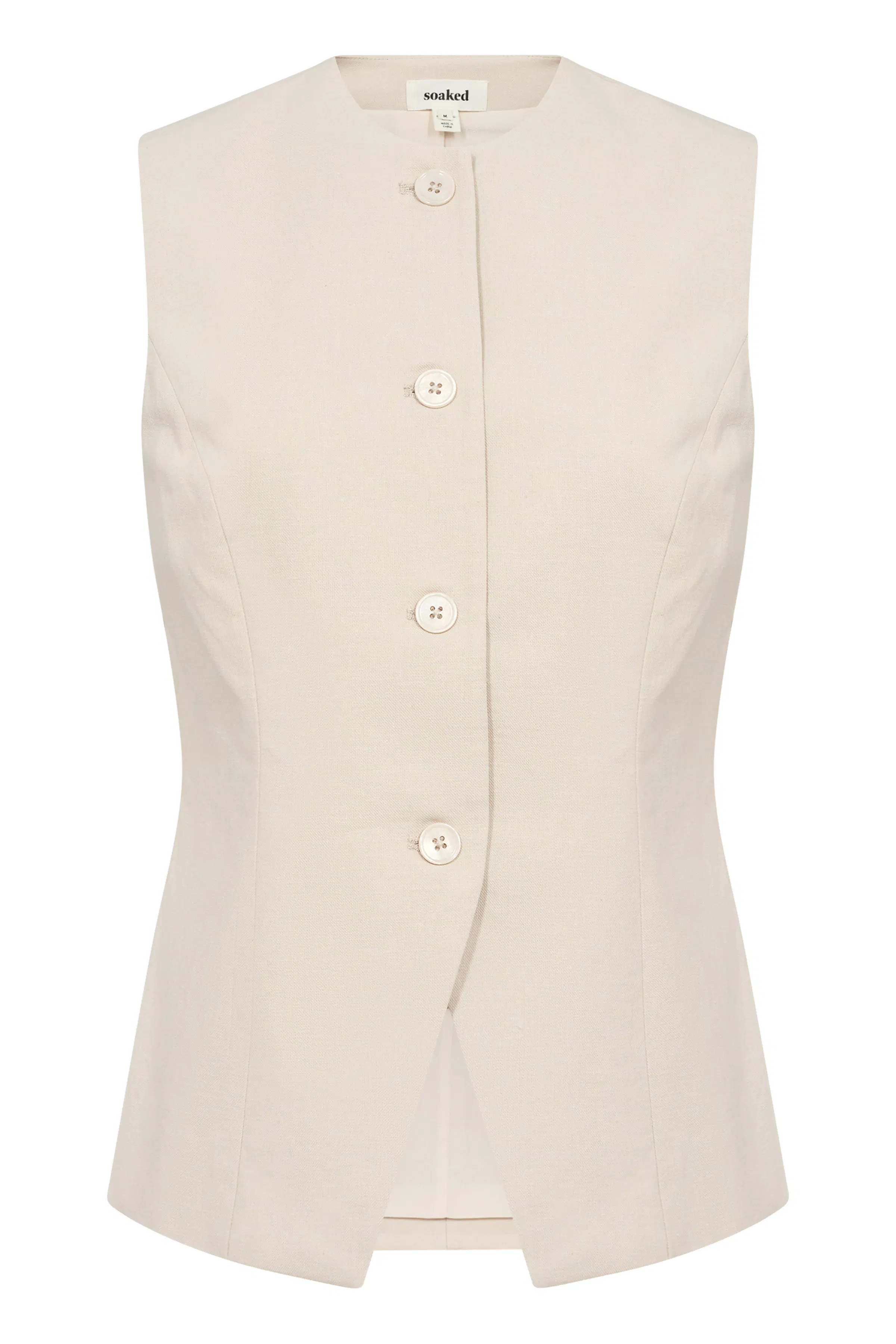 SLLinnena Linen Waistcoat PACK FRONT 30408109-130404