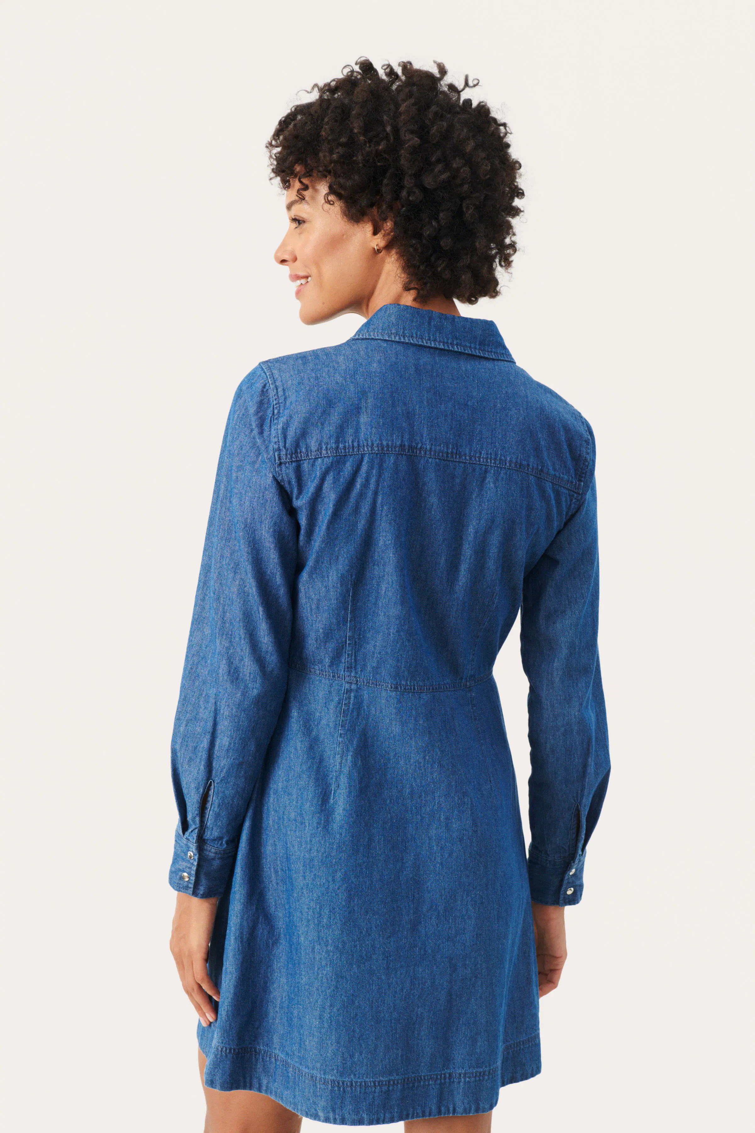 FrejaPW Denim dress LOOKBOOK BACK 30308280-300145