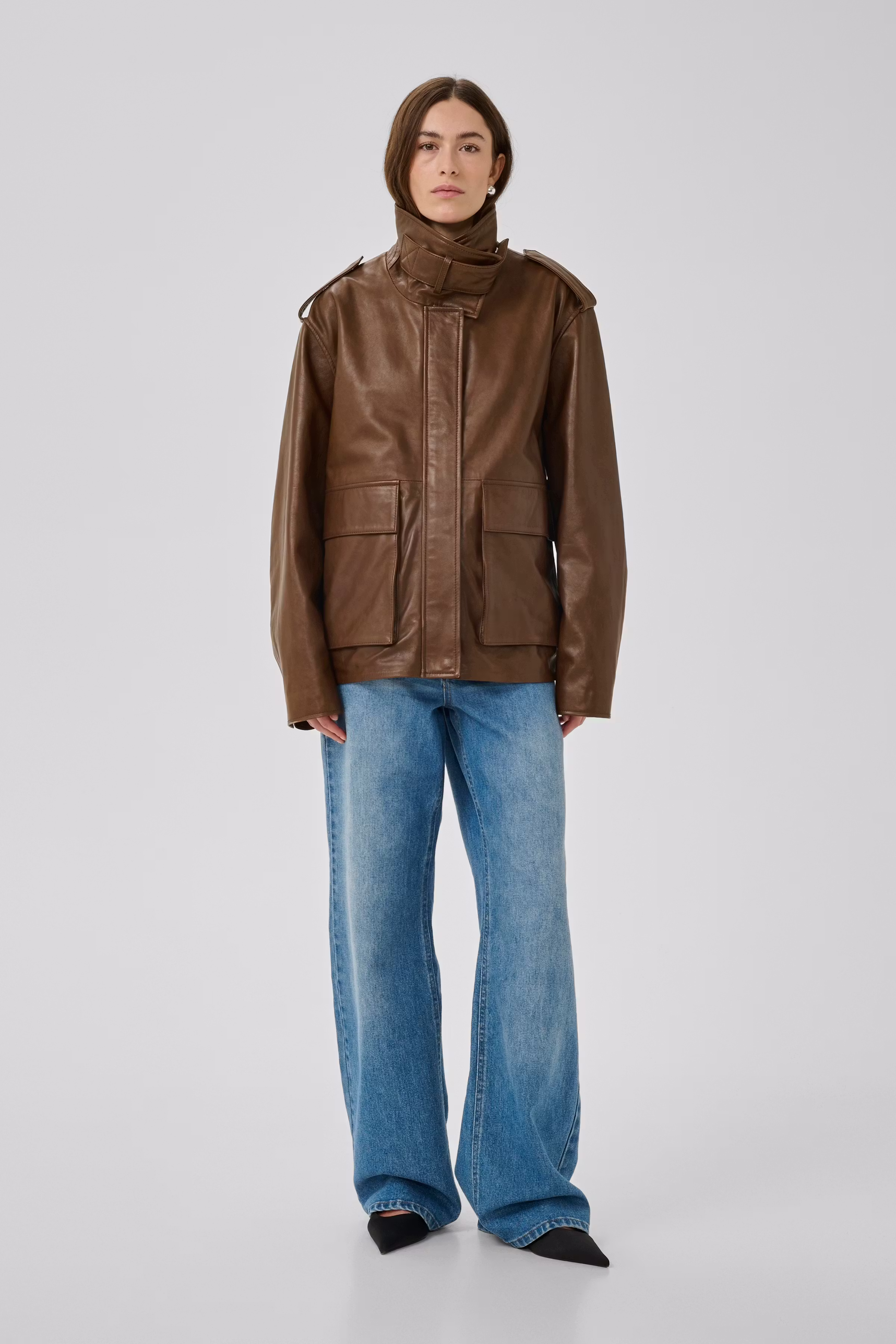 MWDina Leather jacket LOOKBOOK FRONT 10705530-109345