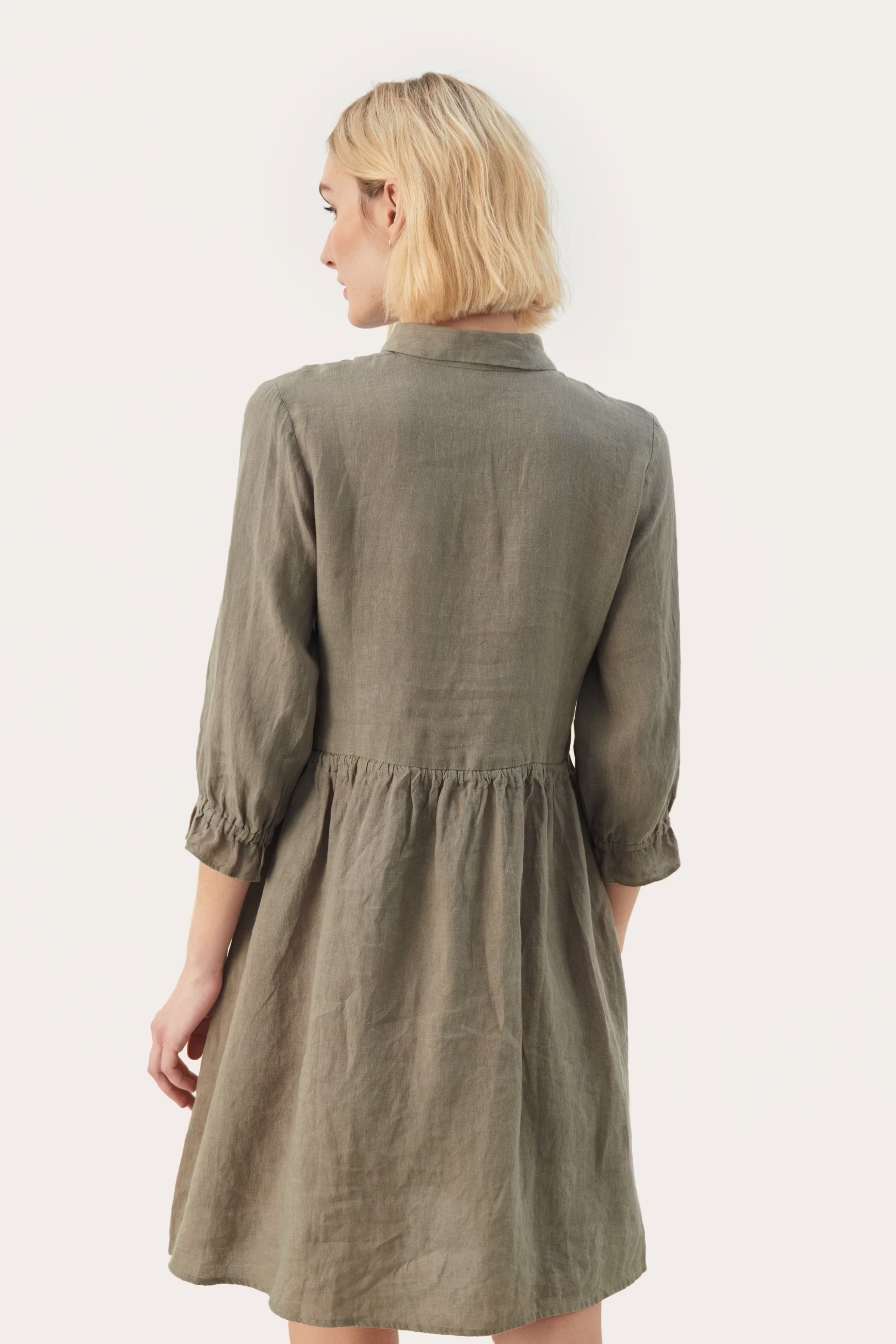 SalliePW Churzes Linnechleid LOOKBOOK BACK 30308503-170613