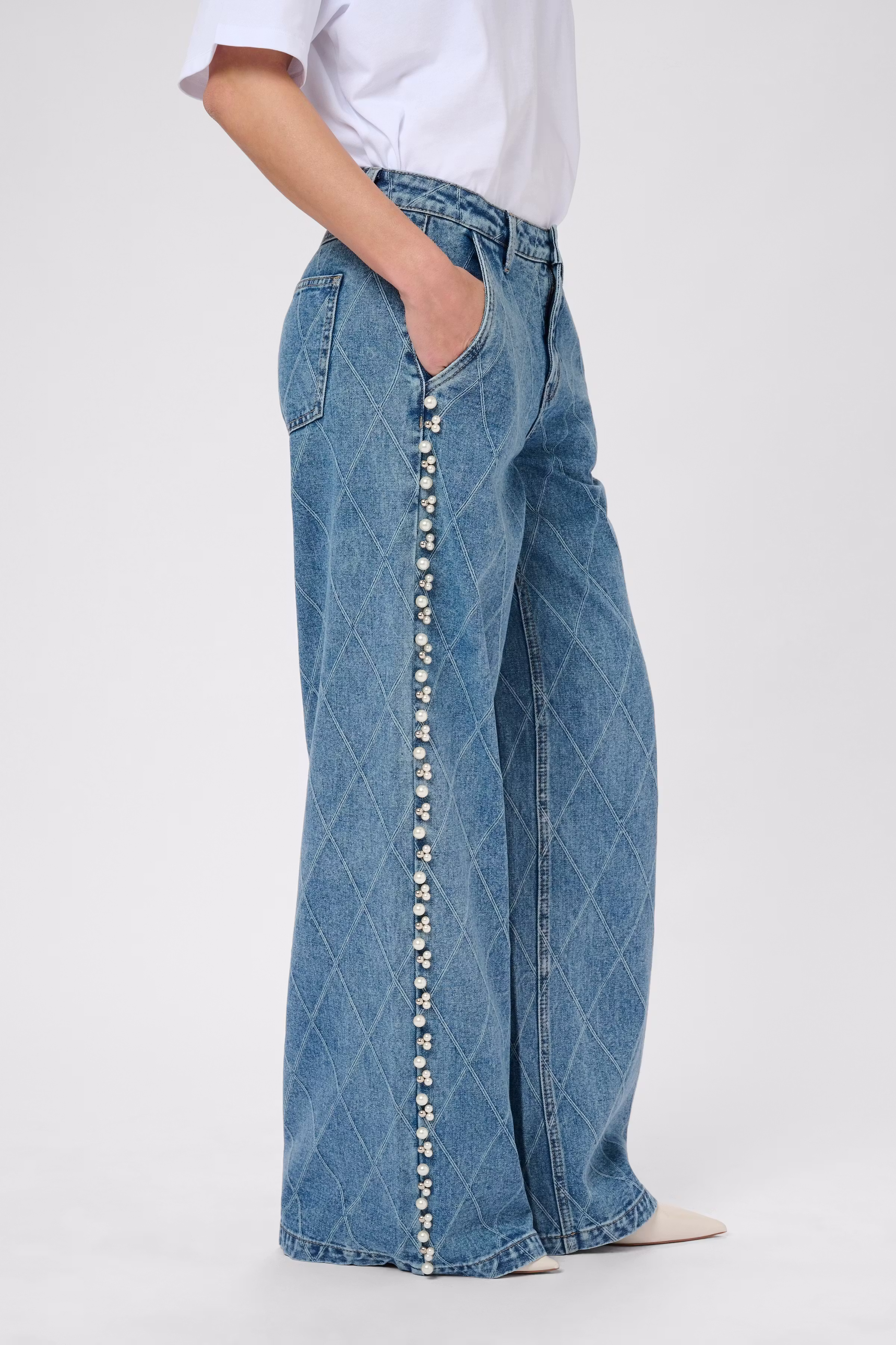 CUalys Jeans met parels LOOKBOOK FRONT 50112280-500027