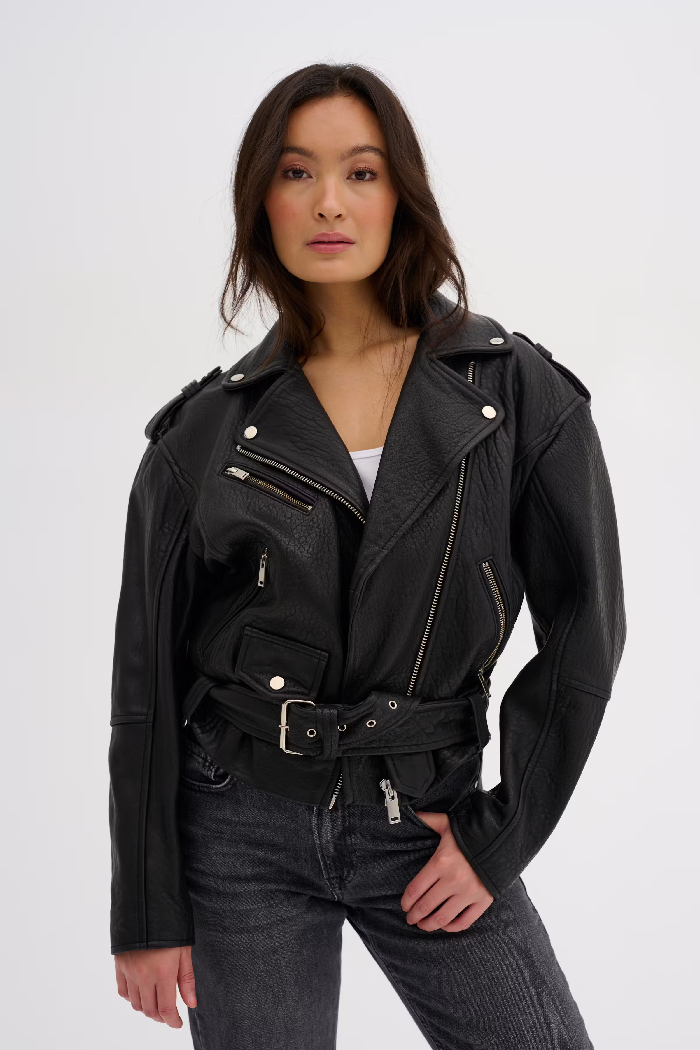 MWGilo Lederjacke LOOKBOOK DETAIL 10704354-100031