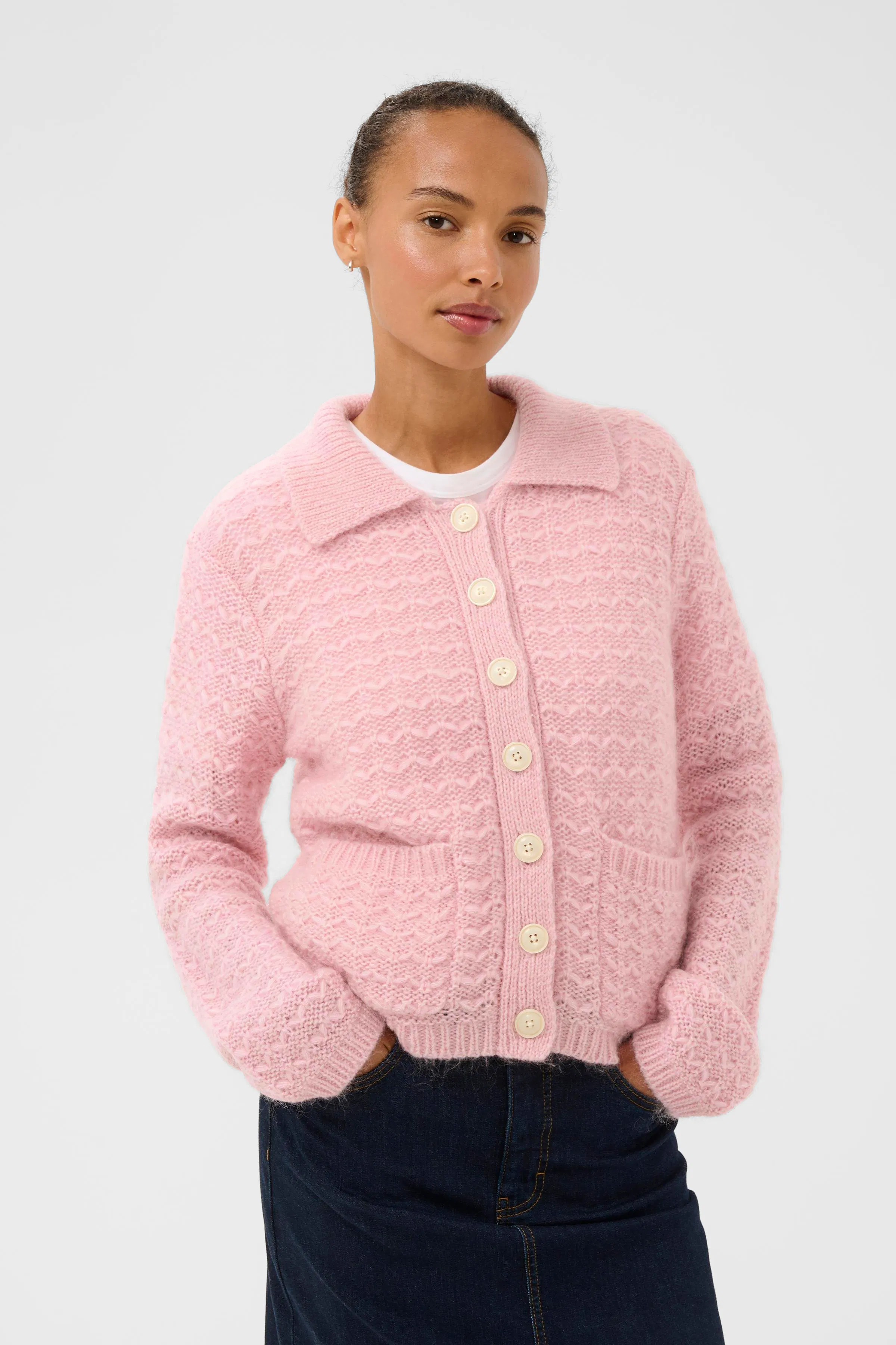 ZayraPW Cardigan in hydrangea / blue colour