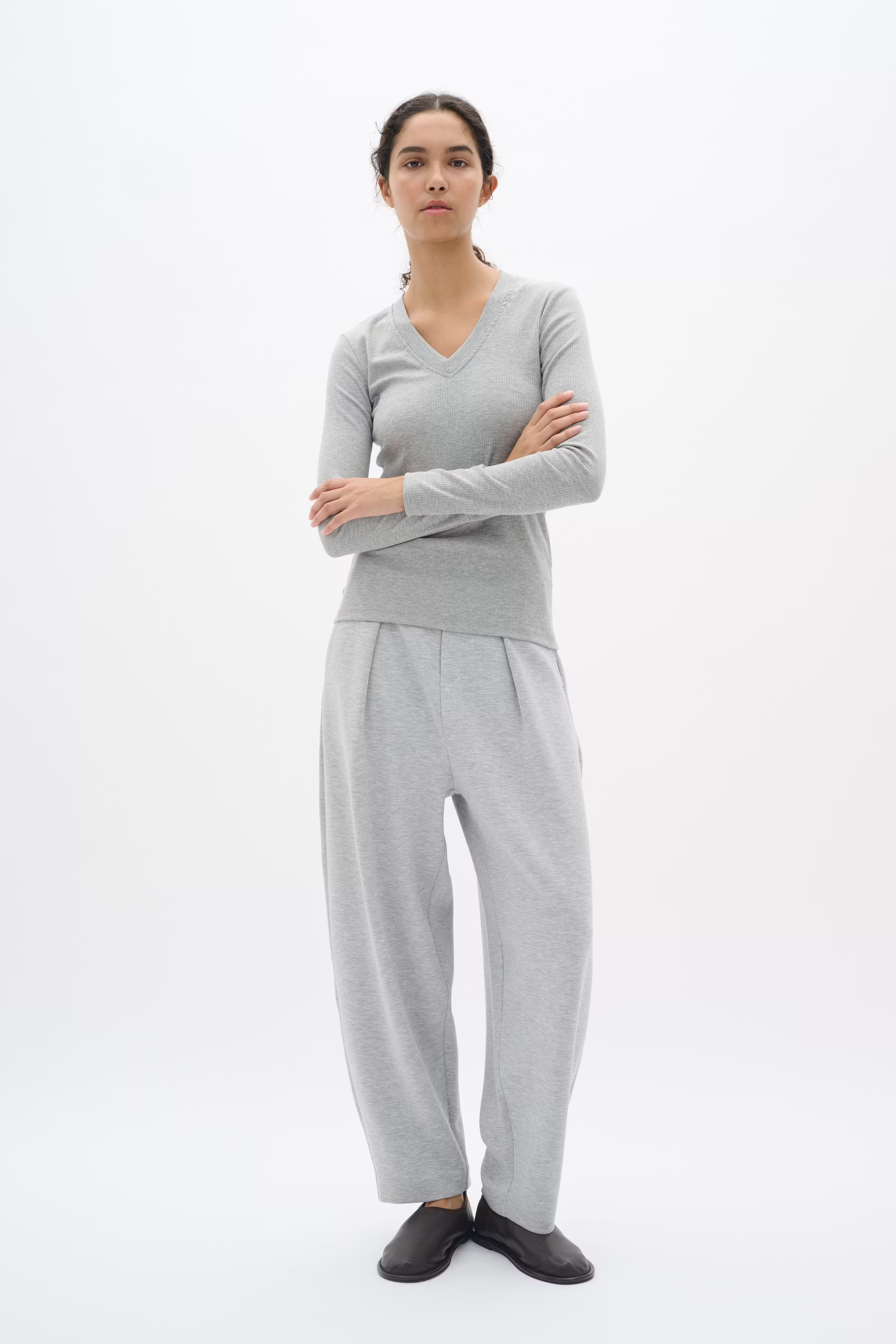 PannieIW Melange Barrel Hose LOOKBOOK FRONT 30110151-1740161