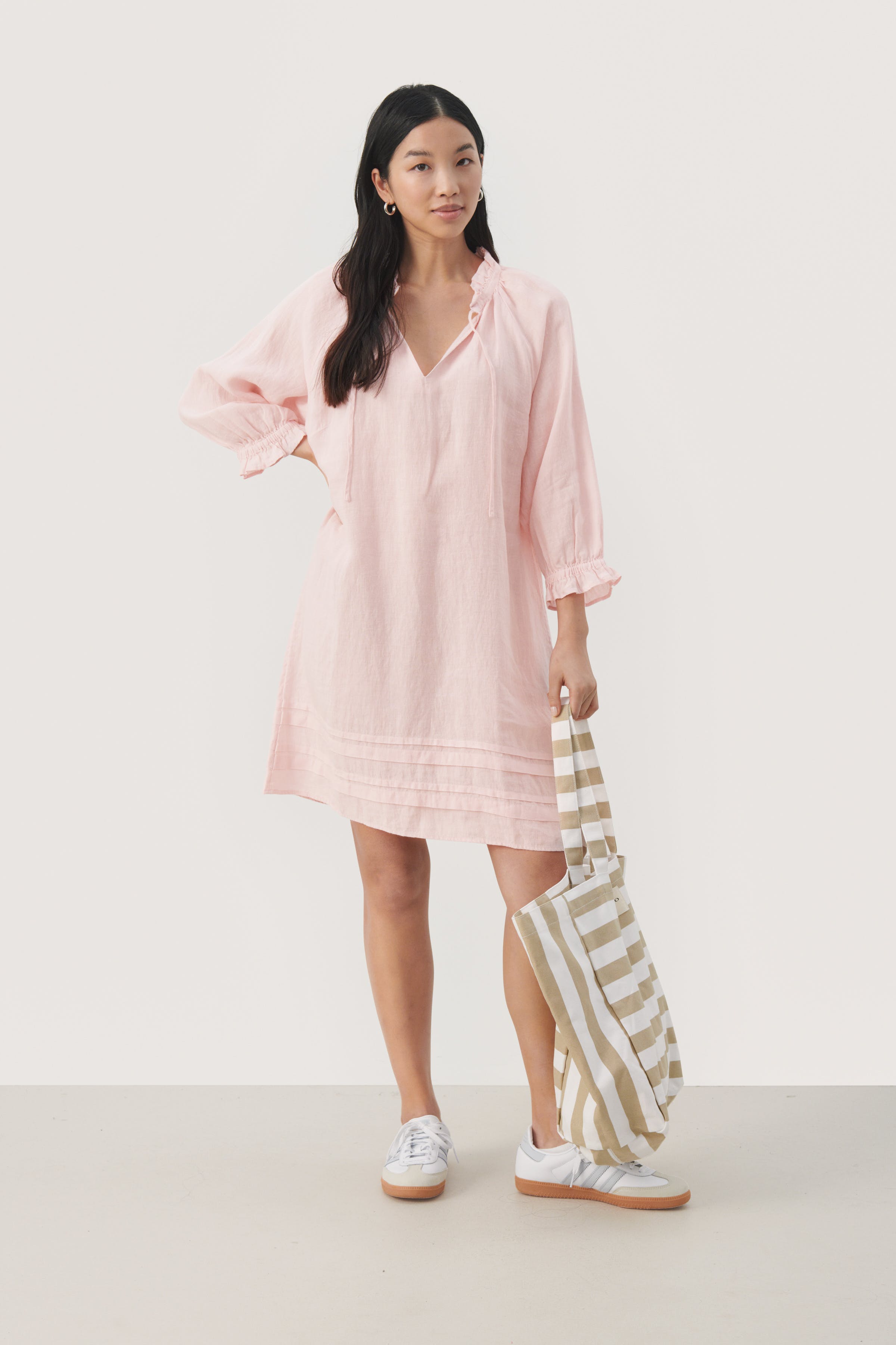 AranPW Short linen dress LOCATION NONE 30308746-132004