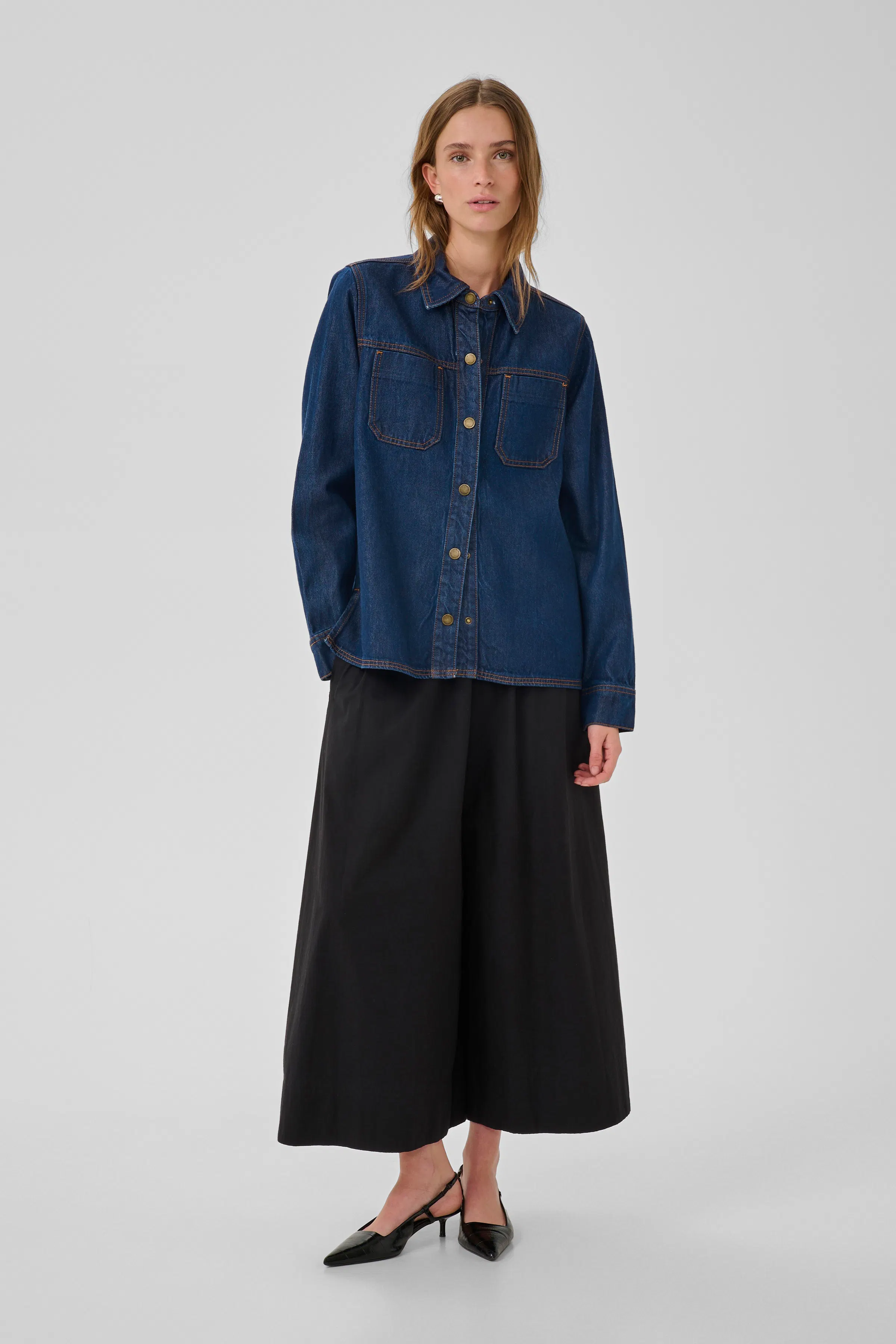 MWAnn Denimskjorta LOOKBOOK FRONT 10705483-100067