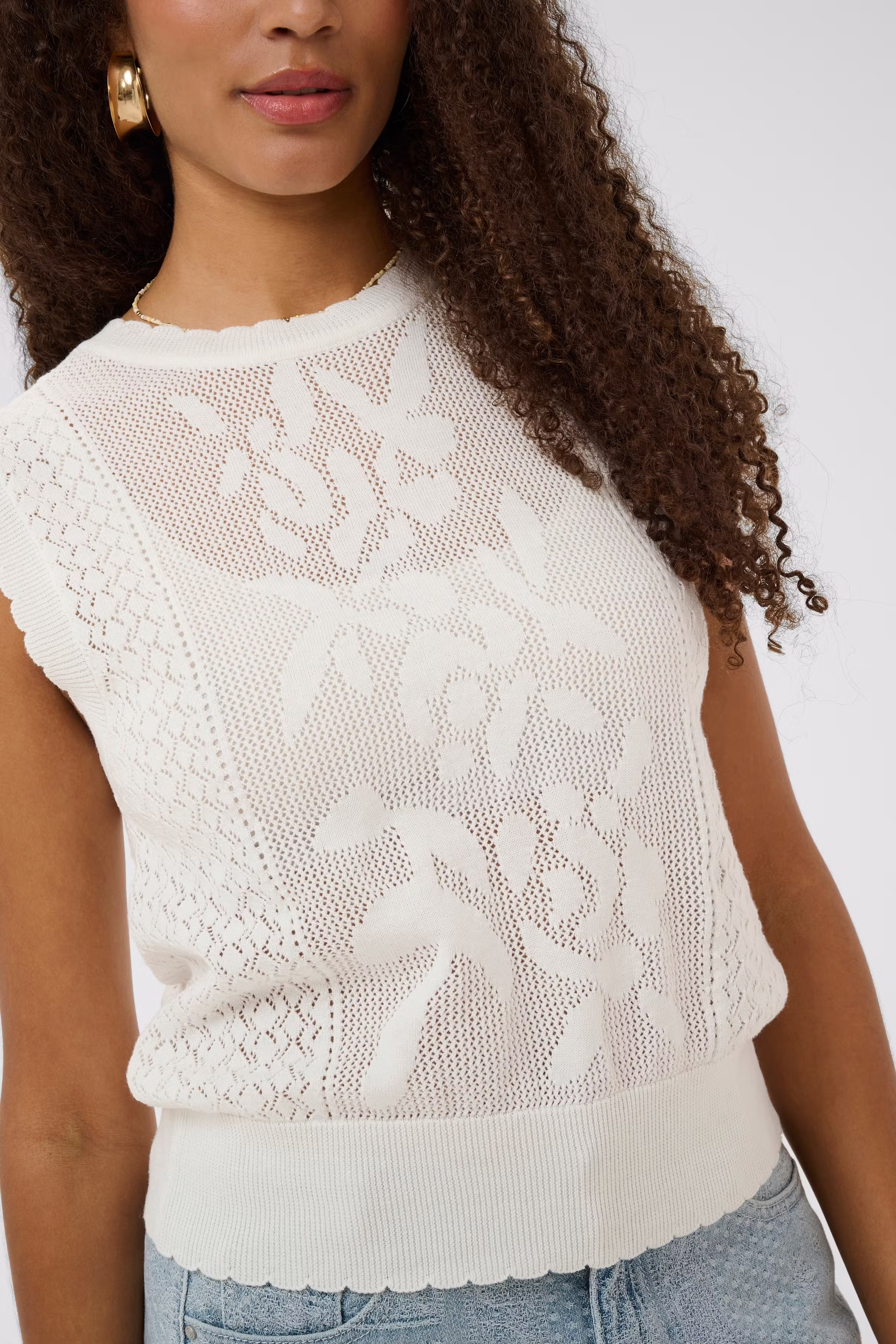 CROluki Strikket vest LOOKBOOK DETAIL 10615024-110602