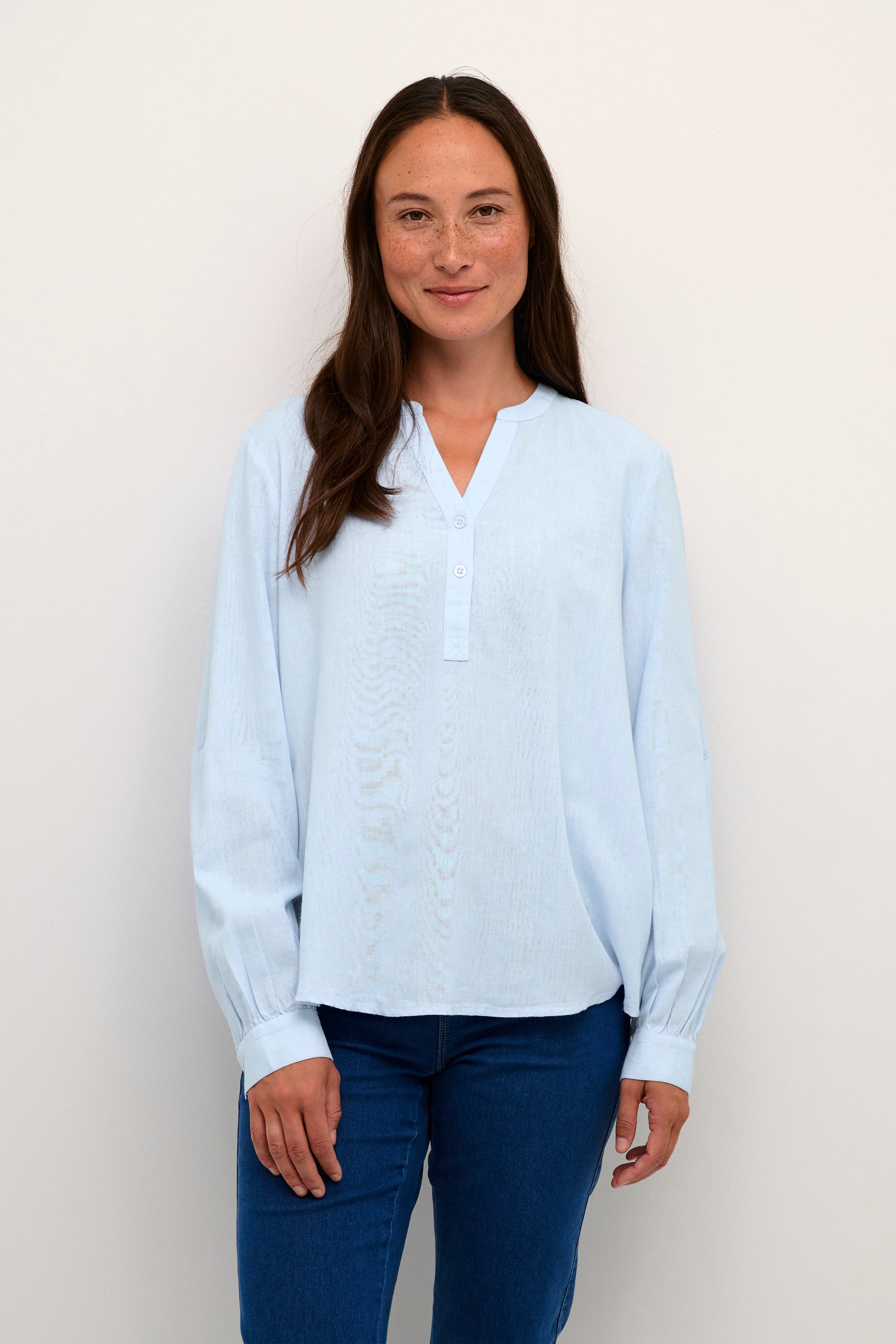 KAmilia Linne blus LOOKBOOK FRONT 10508313-154031