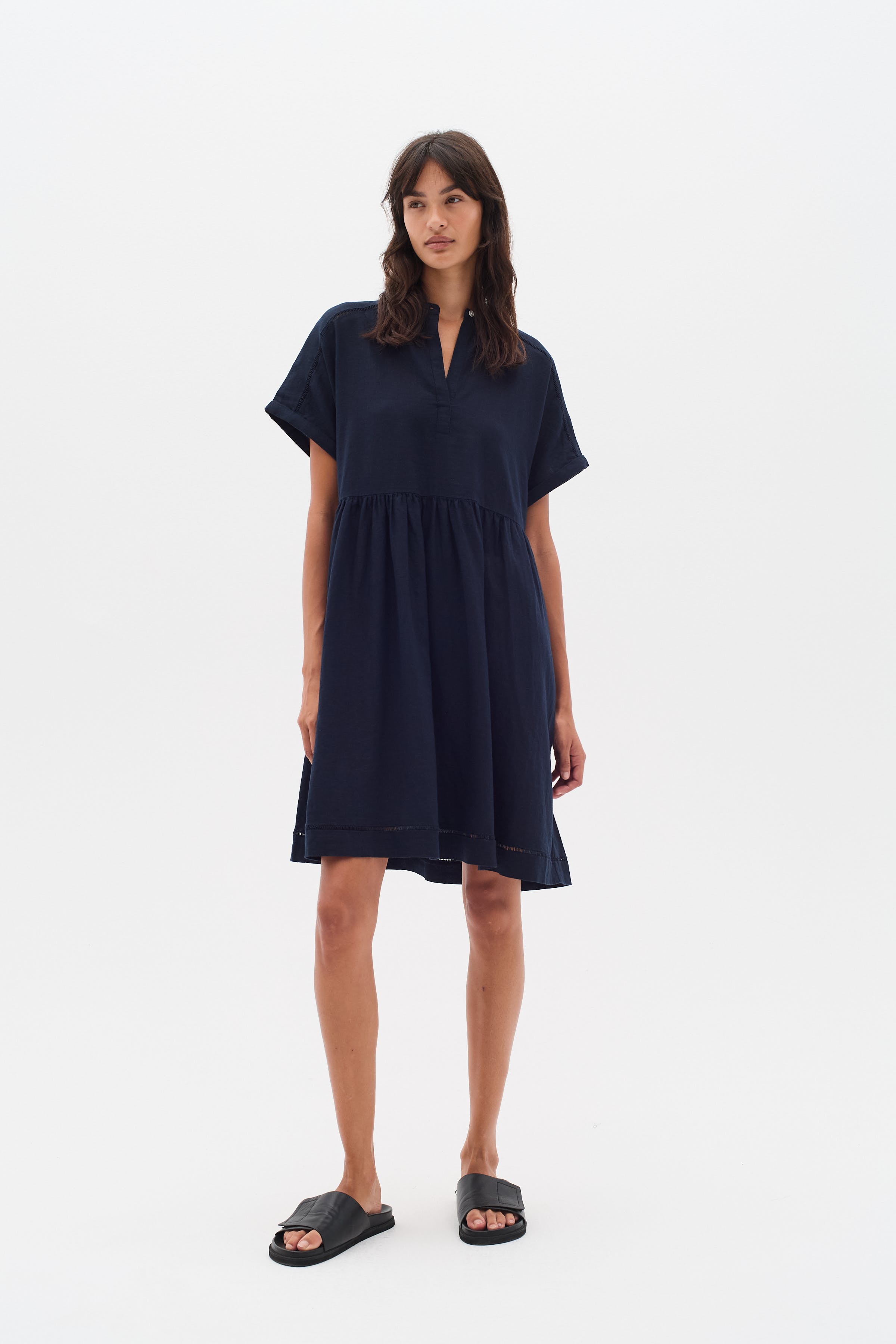 FaridaIW Linnen Jurk LOOKBOOK FRONT 30110436-300005