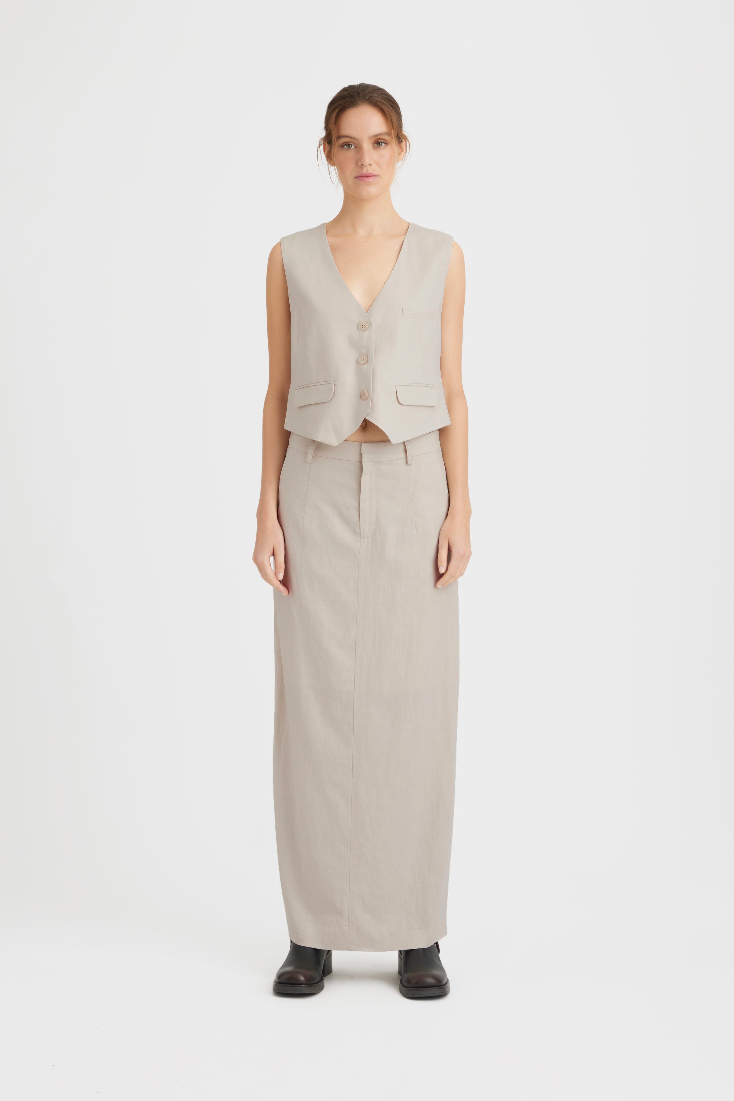 LizaGZ Rock aus Leinen LOOKBOOK FRONT 10909103-130404