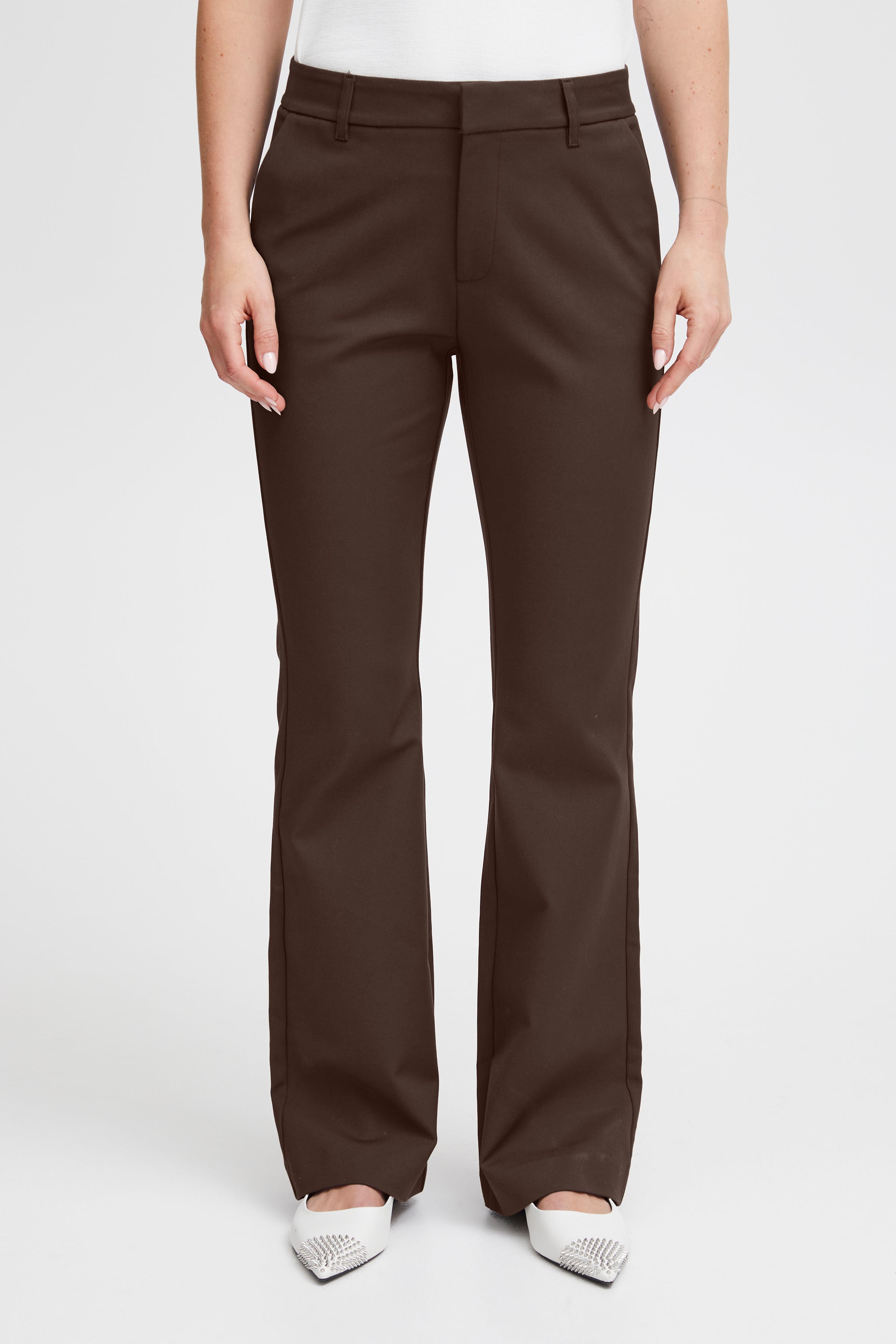 PZBINDY High Waist Bootcut Leg Bukser LOOKBOOK FRONT 50207207-191016