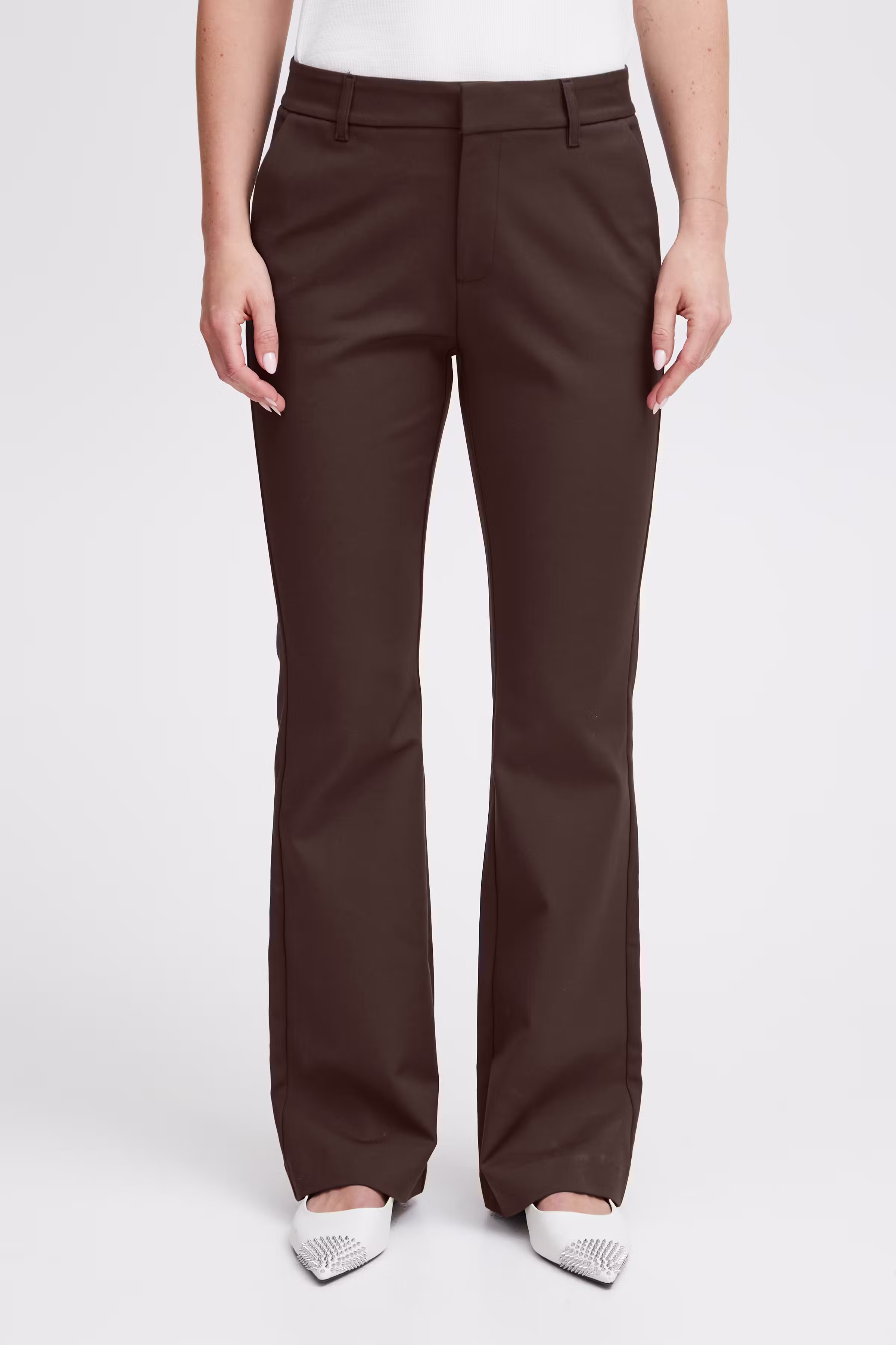 PZBINDY High Waist Bootcut Leg Bukser LOOKBOOK FRONT 50207207-191016