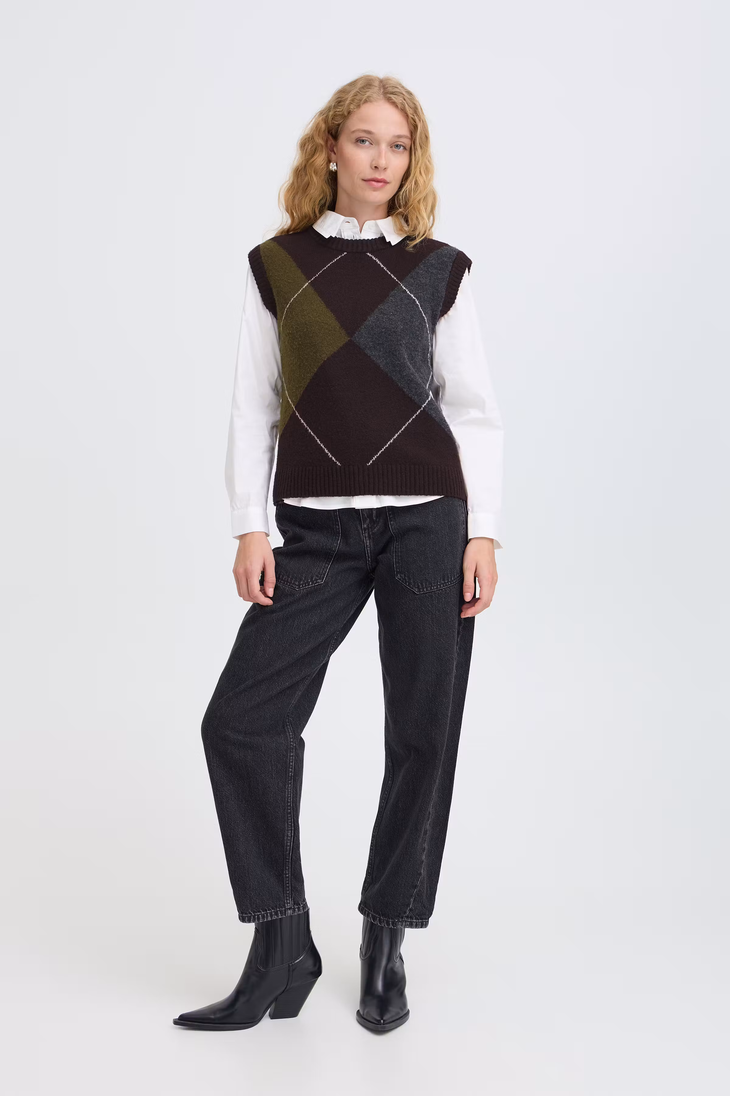 BYOSMILLA Strik vest LOOKBOOK FRONT 20819497-900013132
