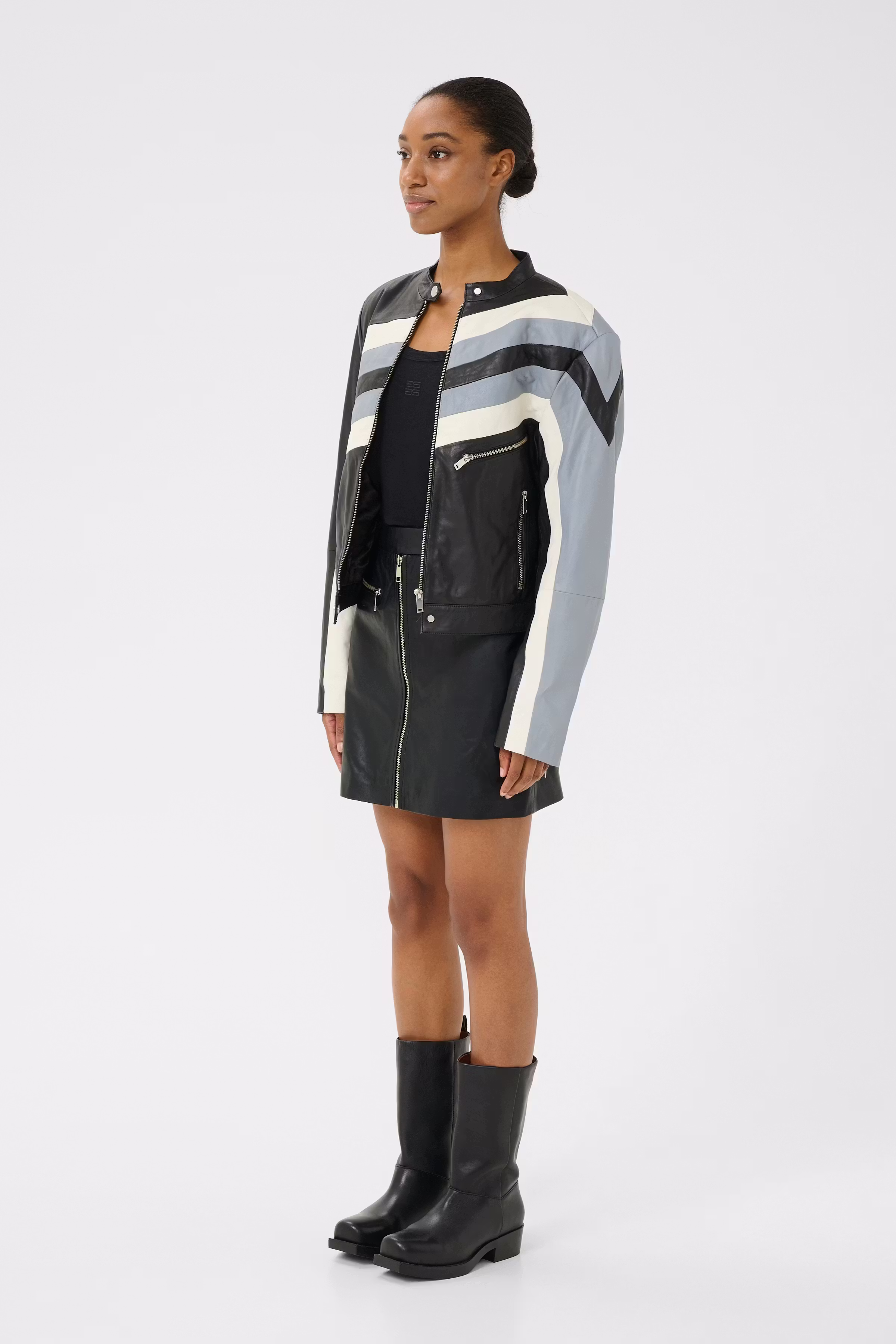 GZamida Leren rok LOOKBOOK FRONT 10910084-100017