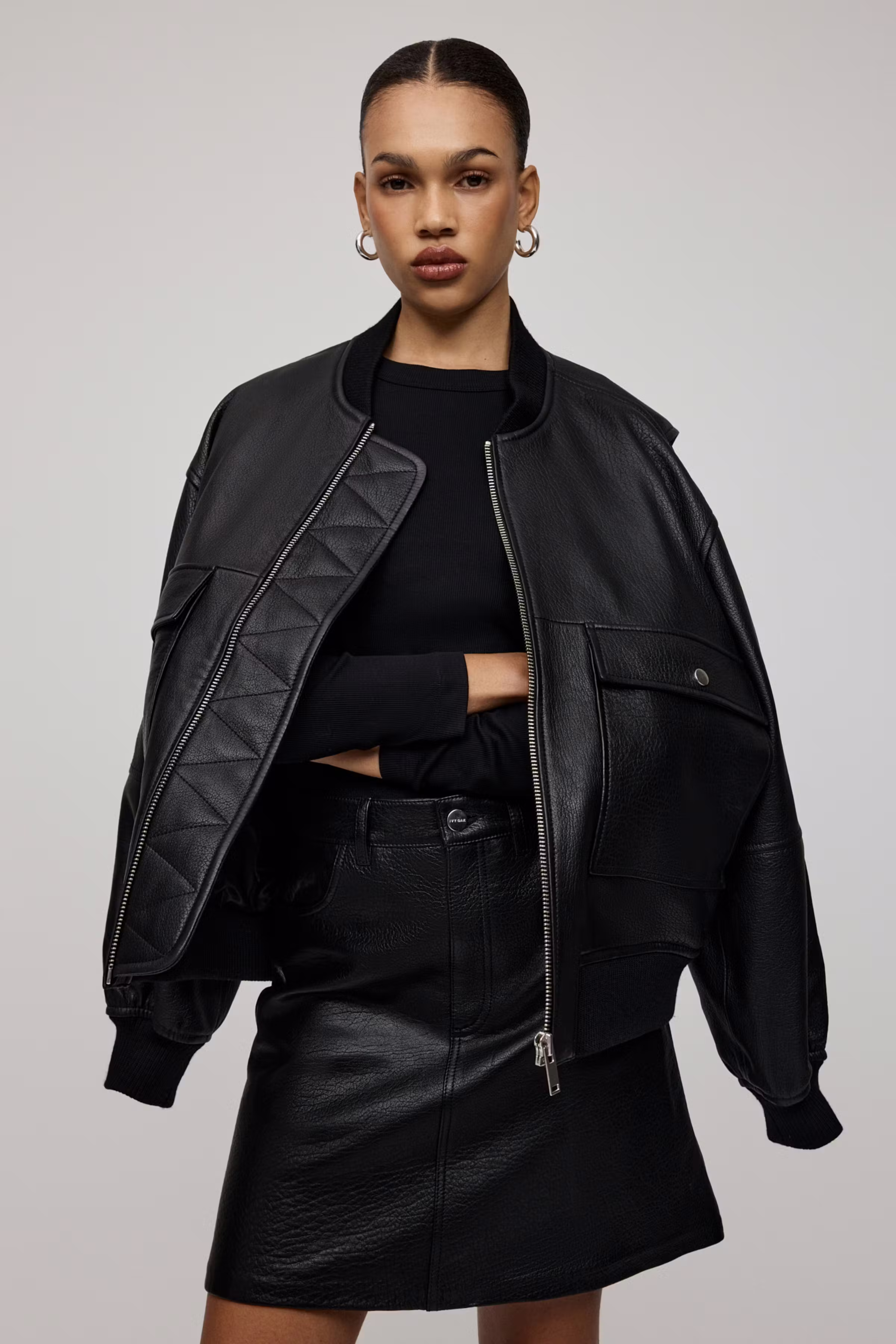 LILOU Skirt LOOKBOOK FRONT 30600723-BK999