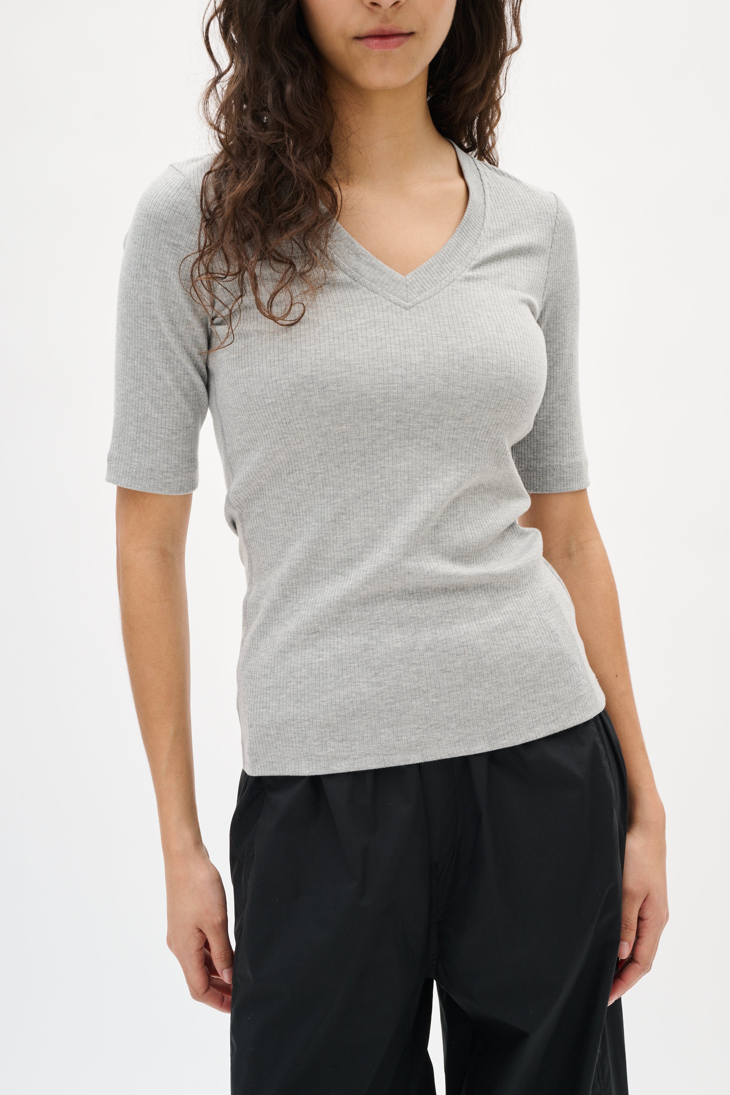 DagnaIW Melange V T-shirt LOOKBOOK DETAIL 30106865-301744