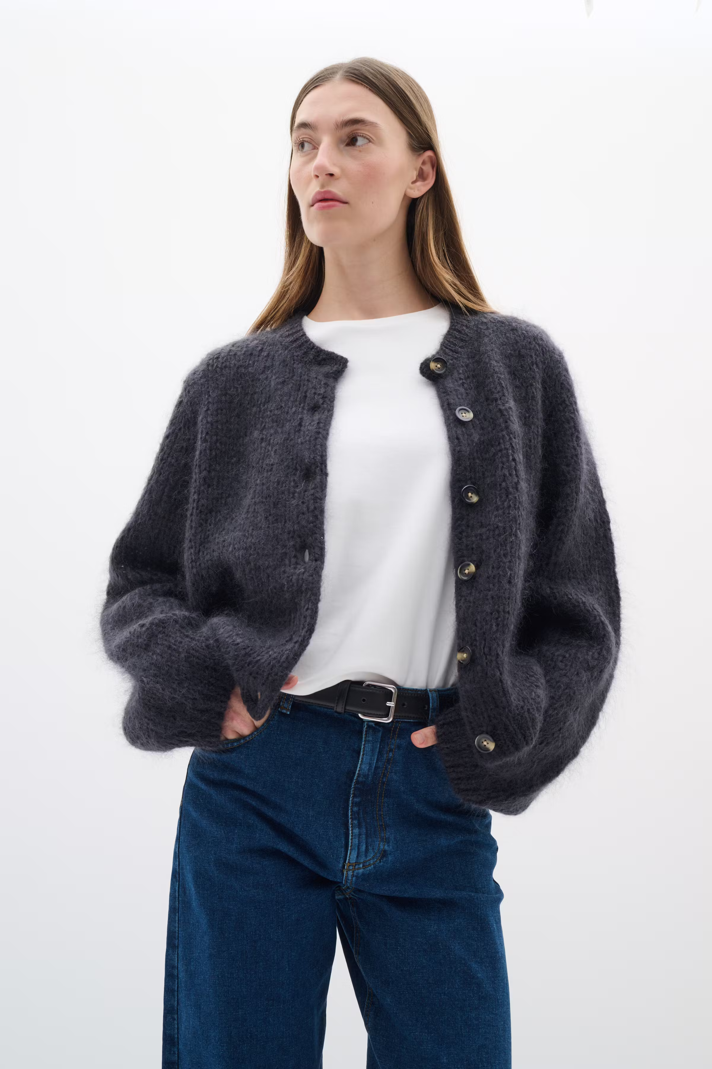 JetraIW Mohair Cardigan LOOKBOOK FRONT 30109620-300596