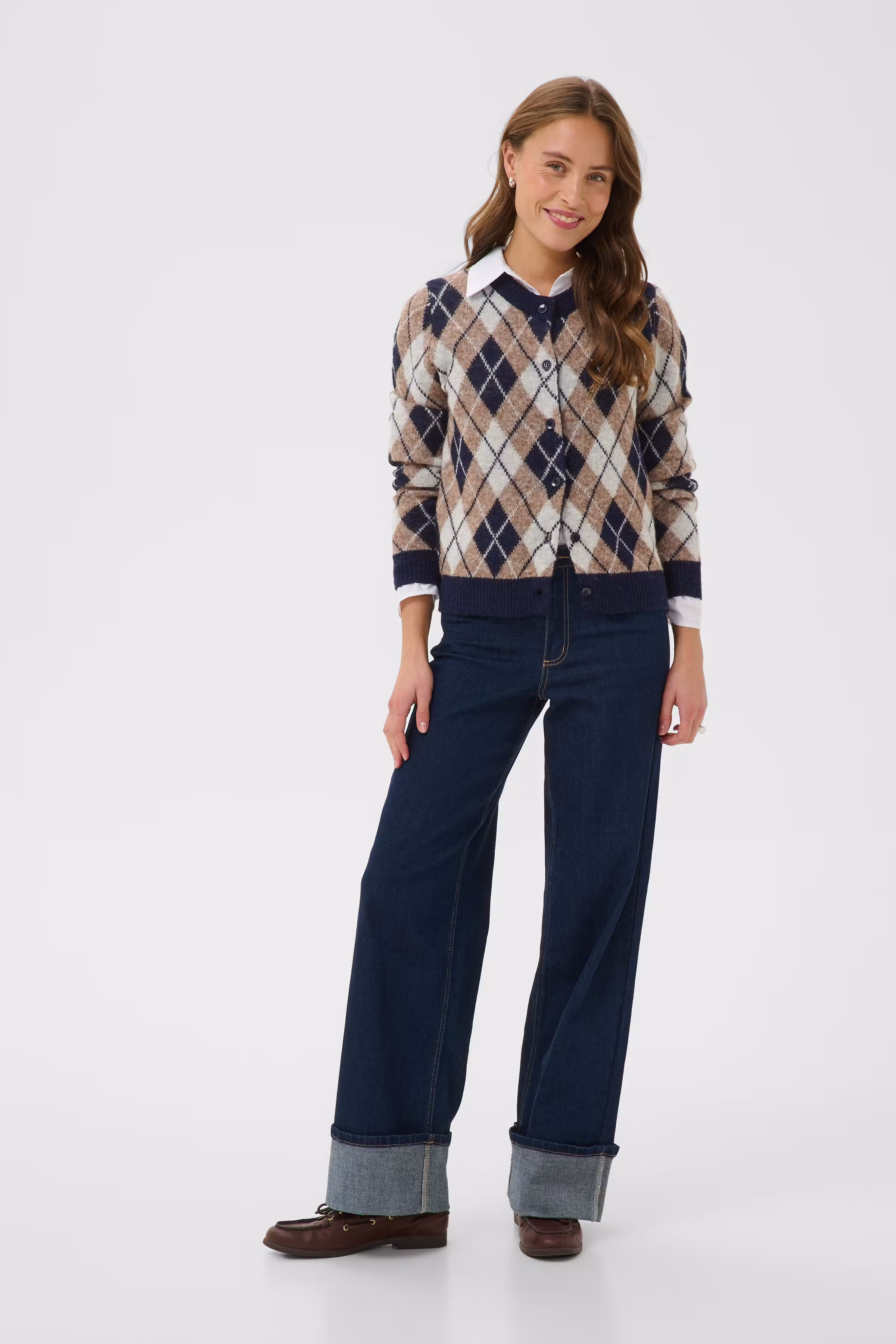 KAharlow Argyle Cardigan i ullblanding LOOKBOOK FRONT 10512423-1000645