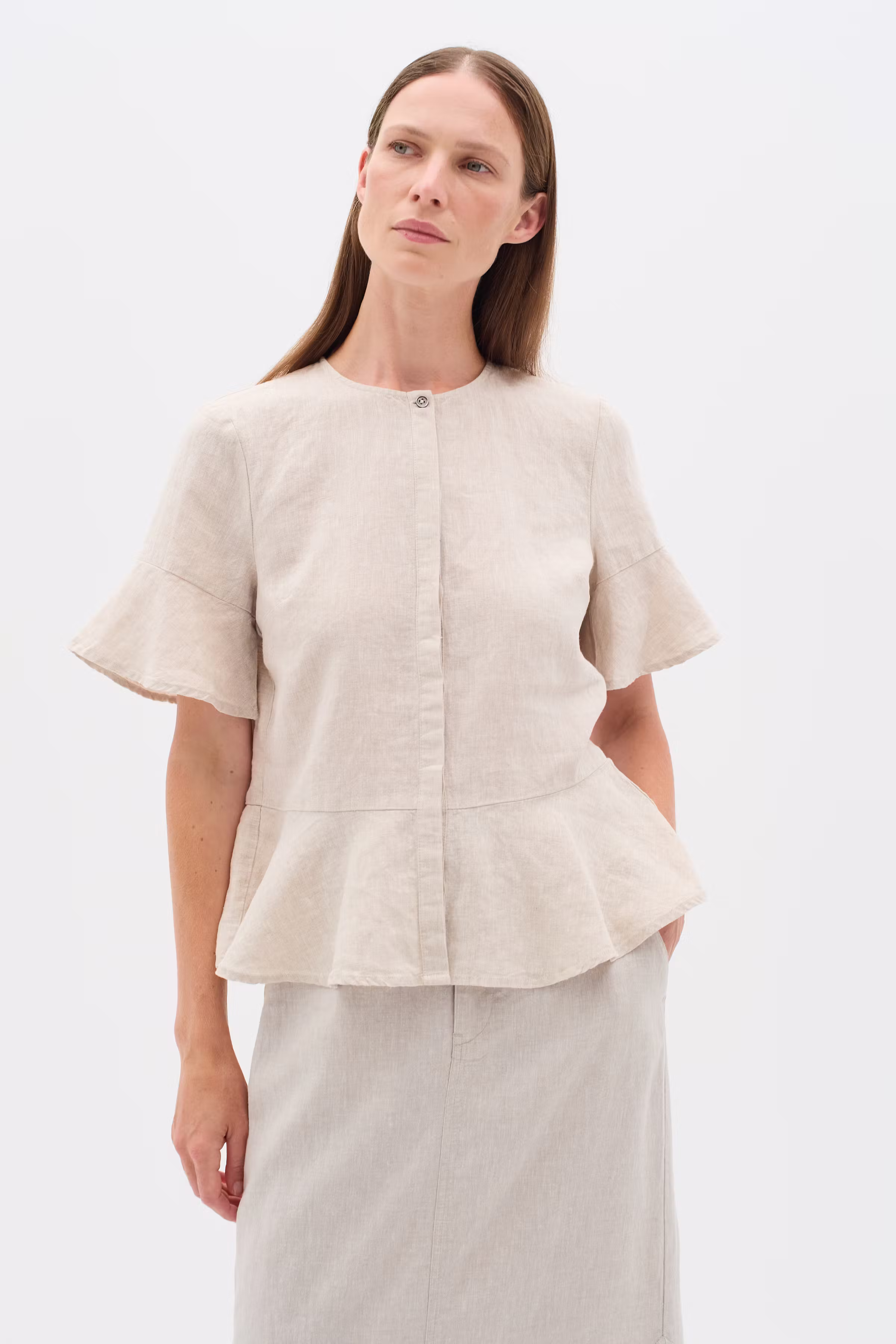 RigittaIW Hør Skjorte LOOKBOOK FRONT 30110343-1304031