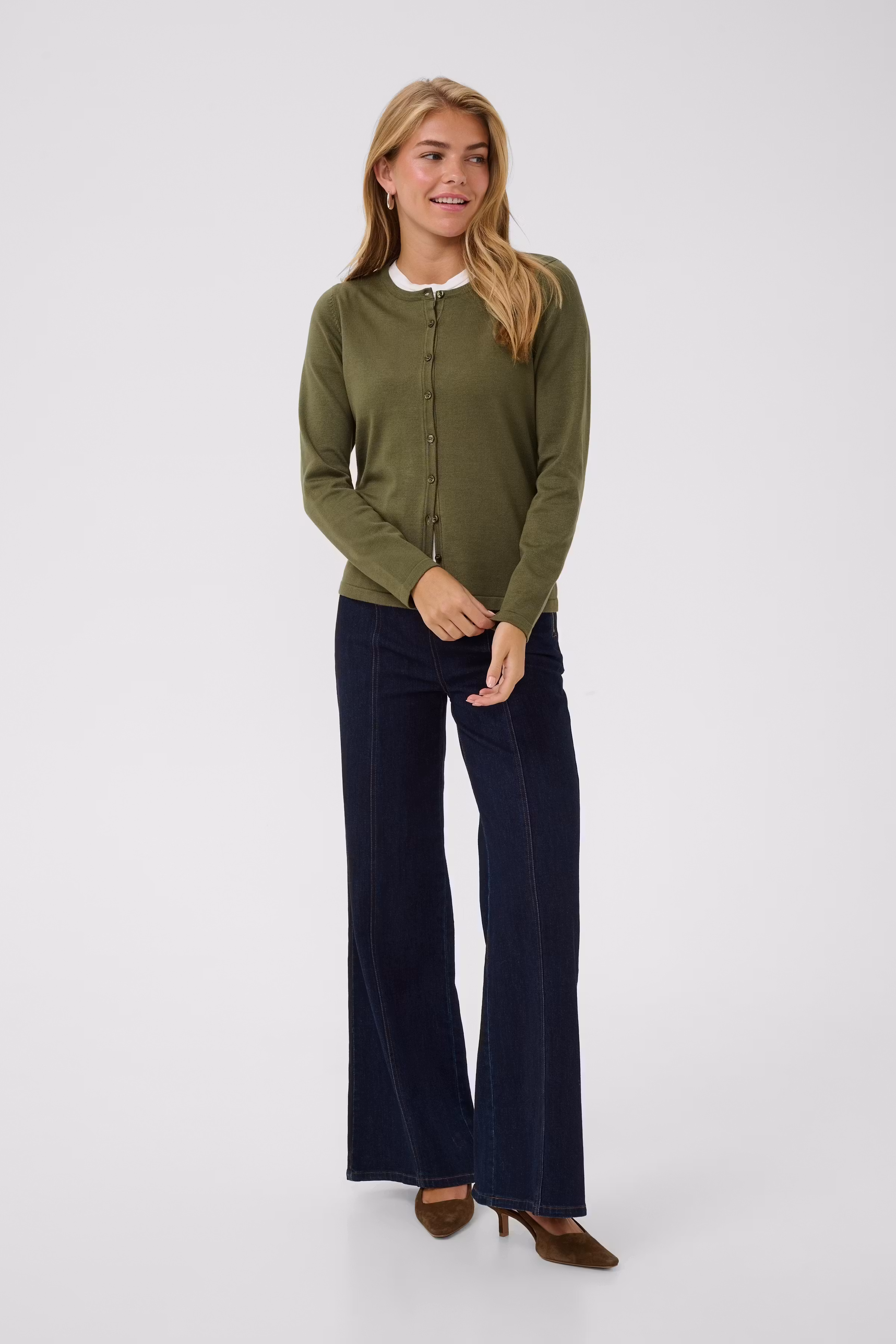 MilaSZ R-Neck Cardigan LOOKBOOK FRONT 30500005-1804201