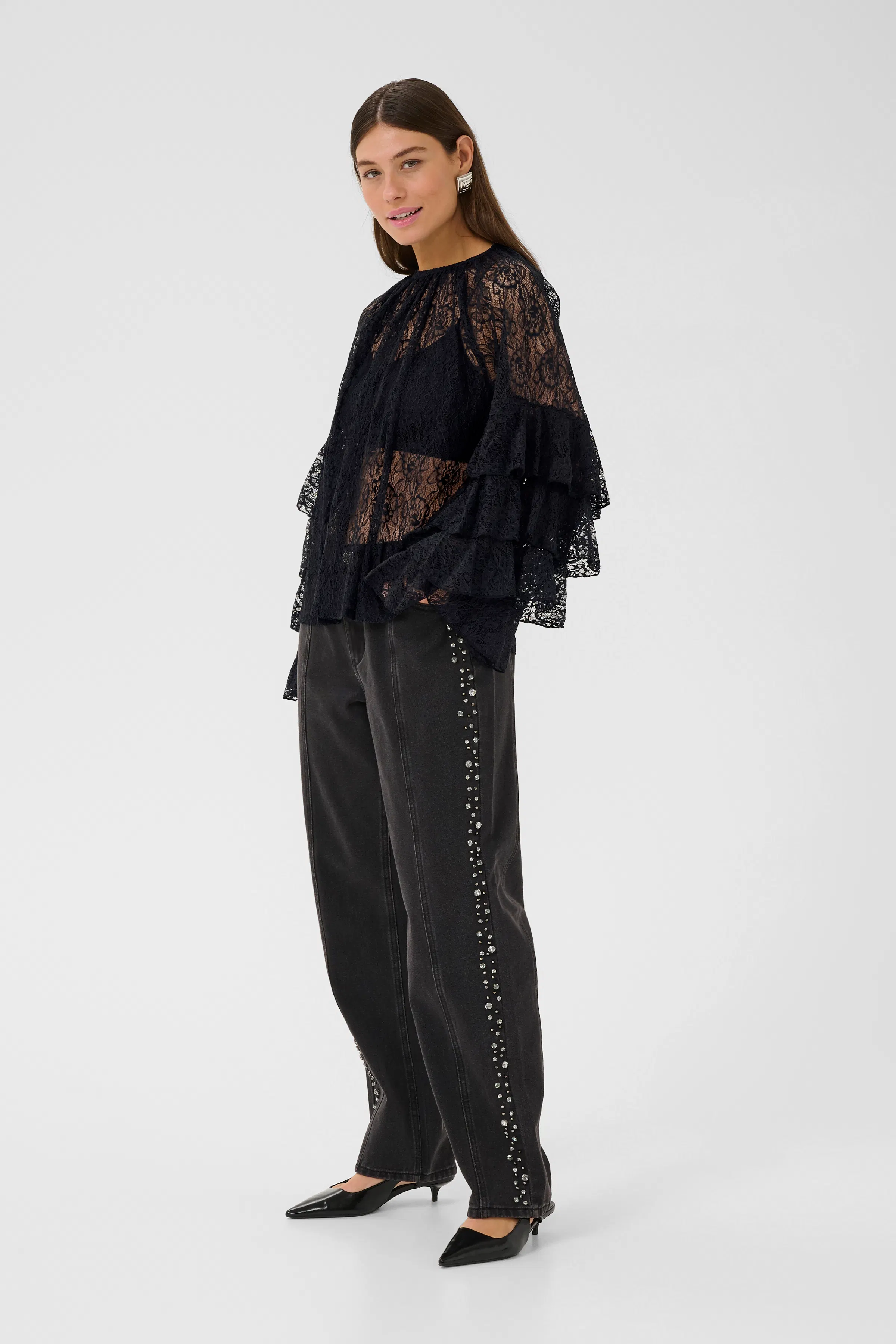 CUclemency Bluse med flæseærmer LOOKBOOK FRONT 50112497-500012