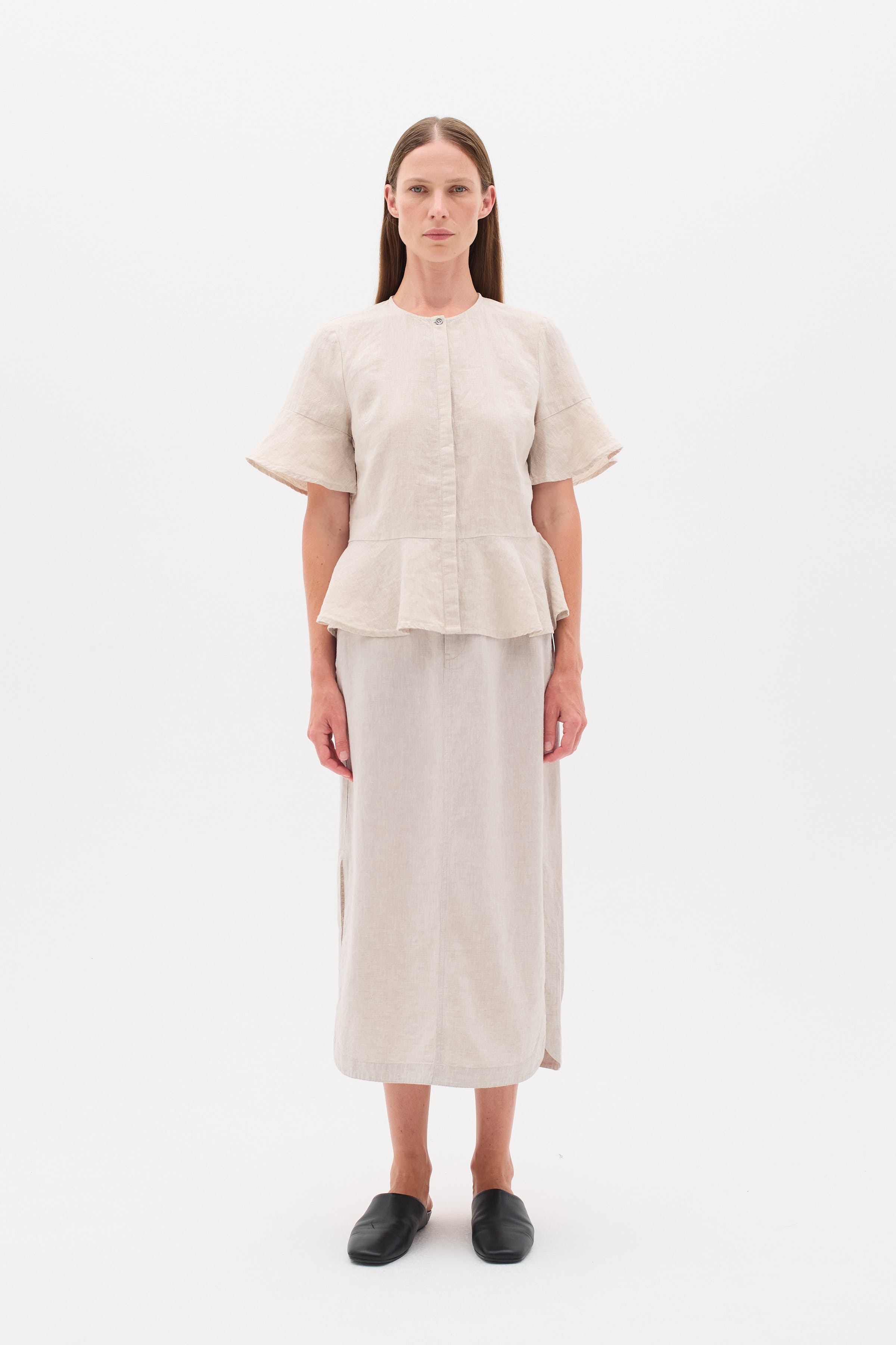 RimoneIW Linnen Rok LOOKBOOK FRONT 30110364-1304031