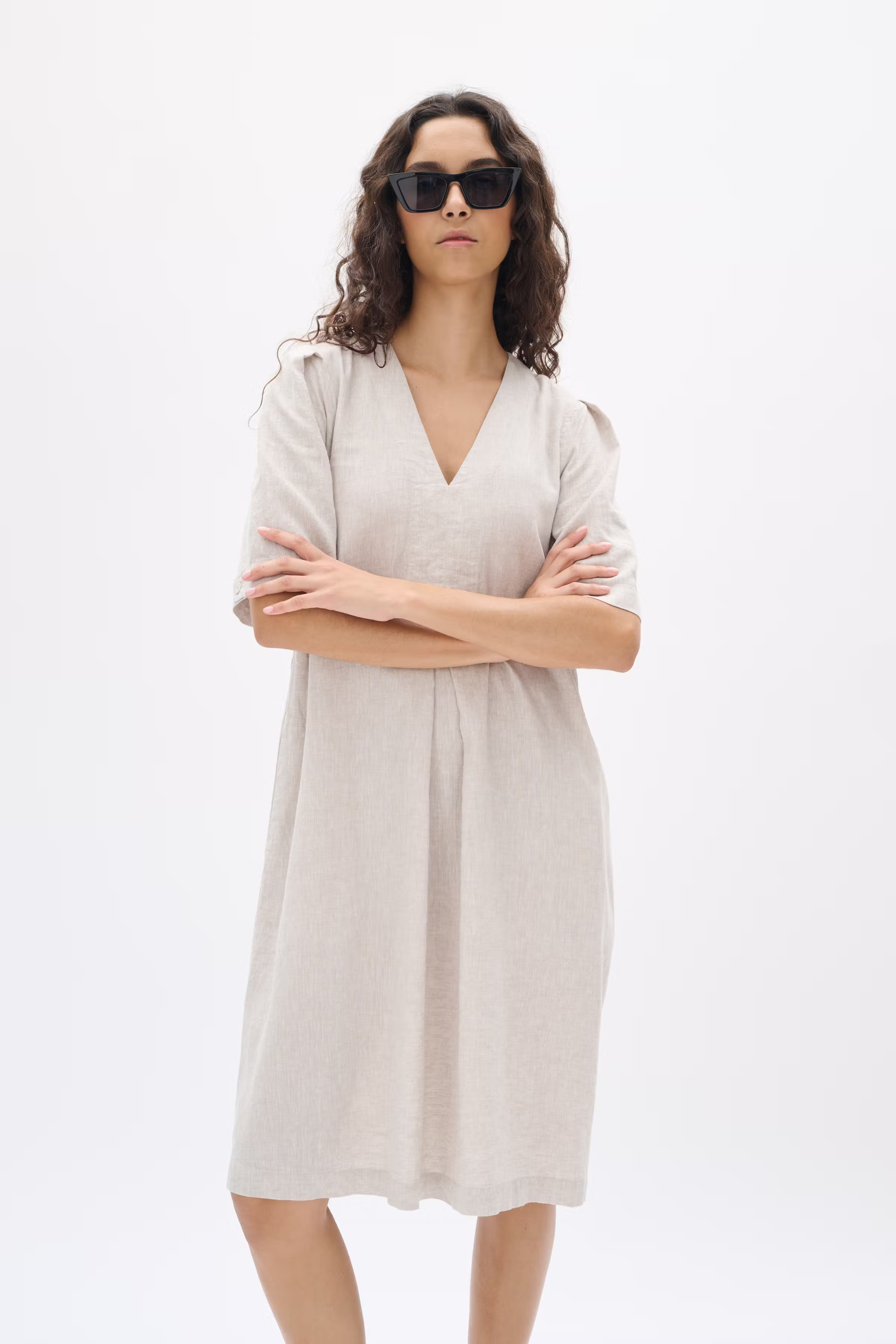 RimoneIW Linen Dress LOOKBOOK FRONT 30110365-1304031
