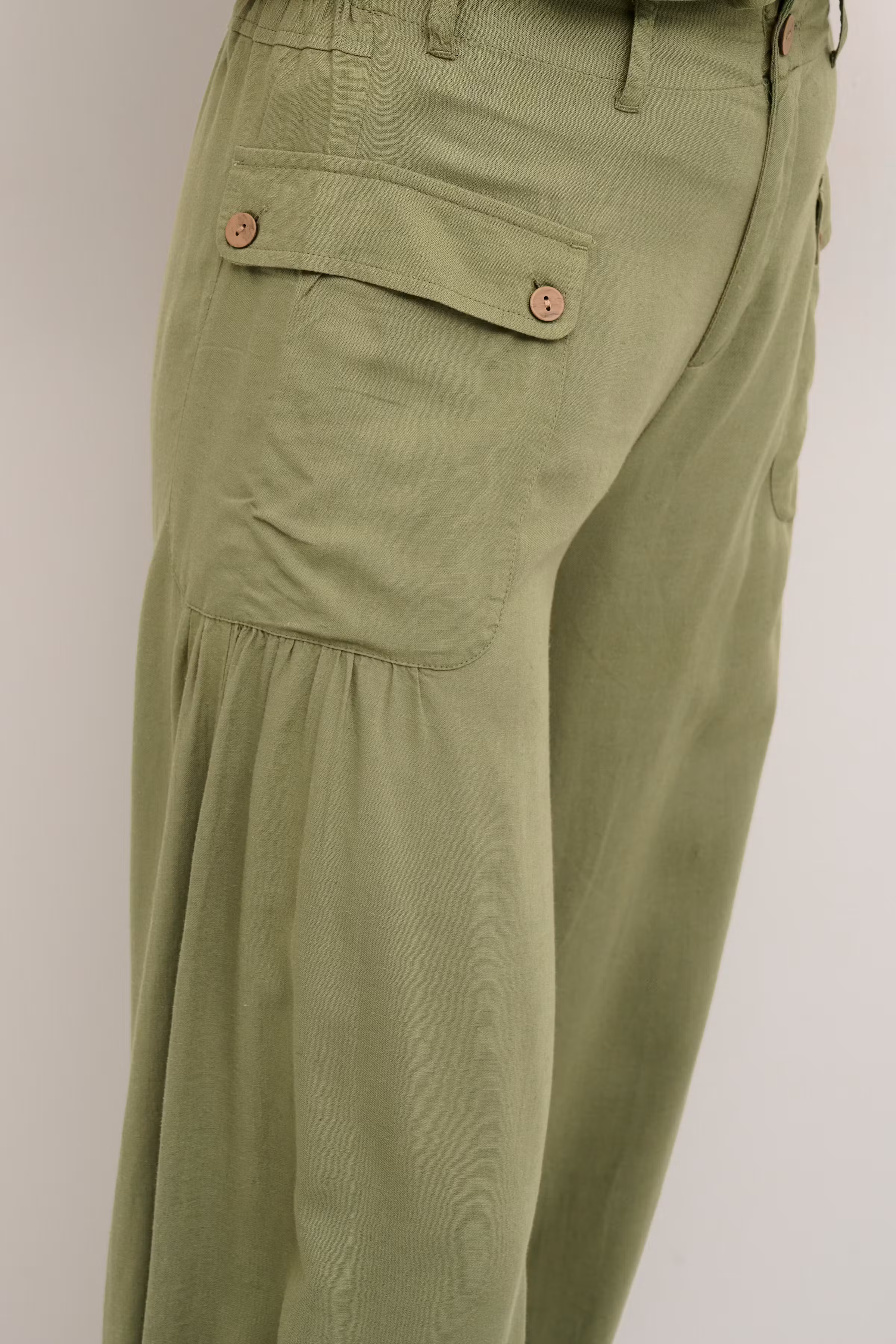 CRVenta Pantalon en lin LOOKBOOK DETAIL 10612582-170115