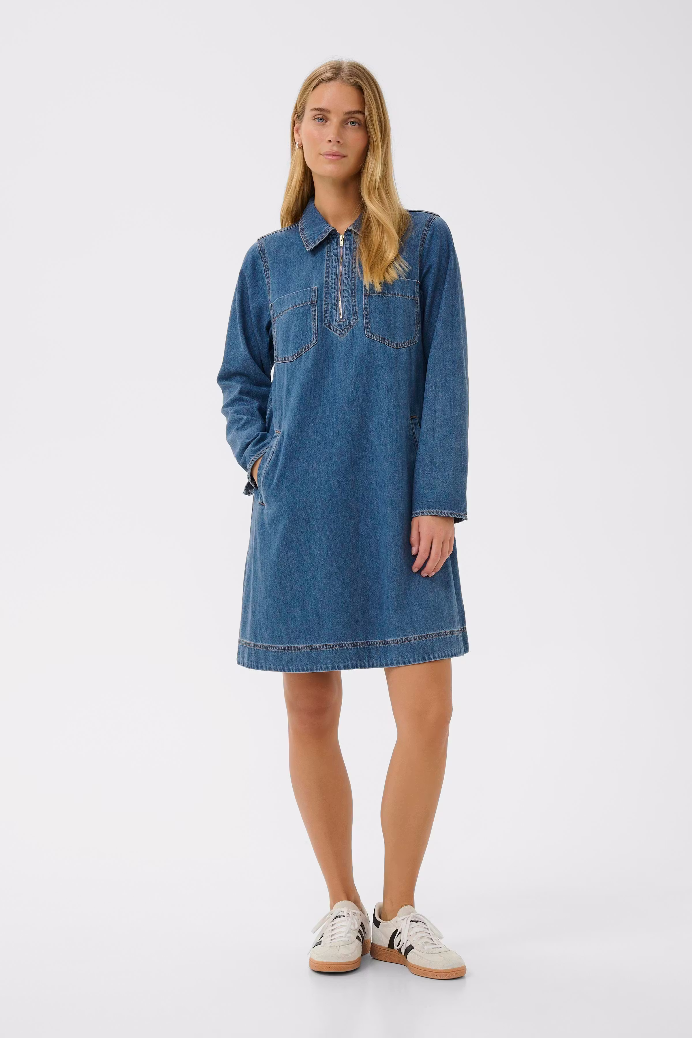 YaliaPW Jeanskleid LOOKBOOK FRONT 30310274-300156