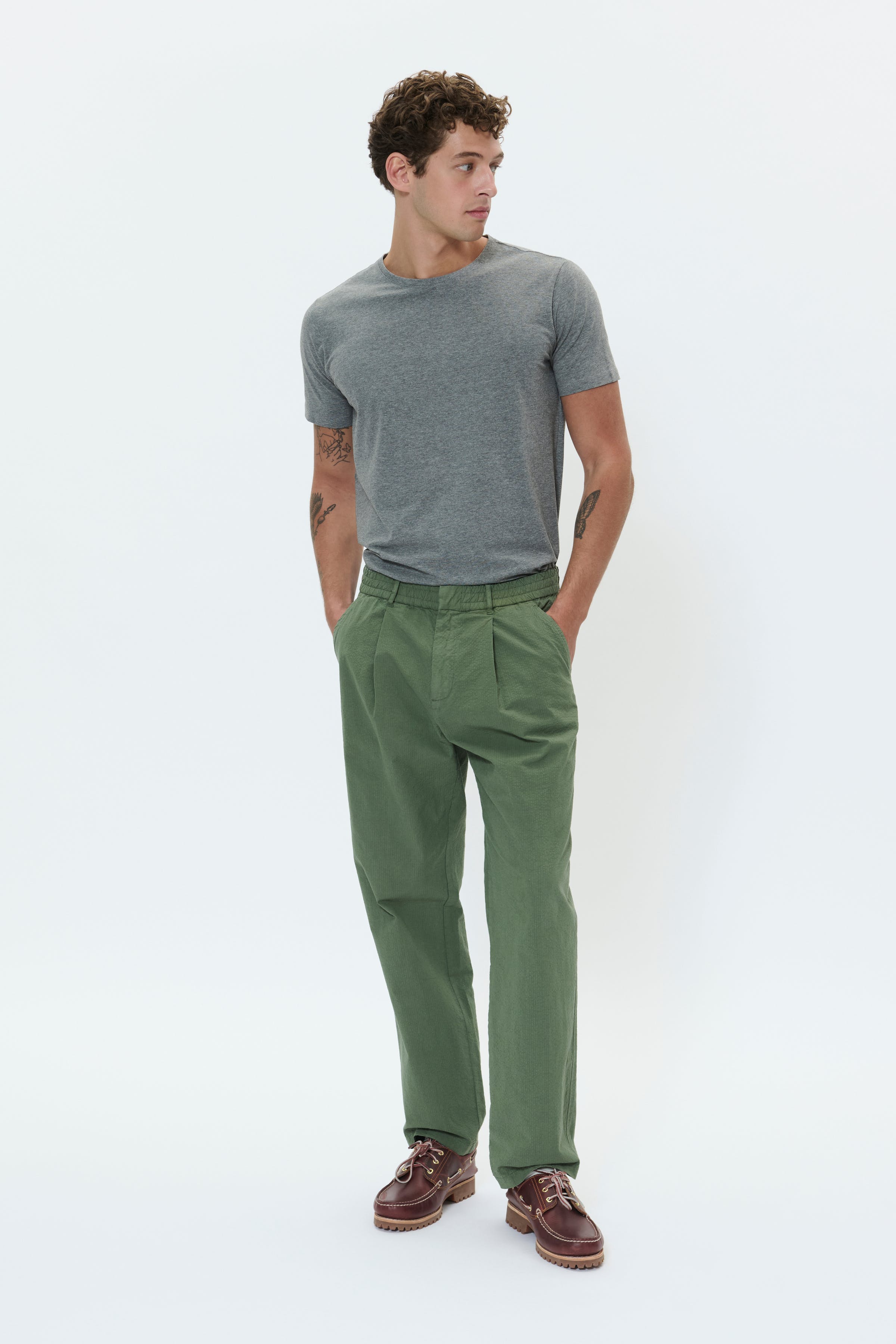 MAfisher M73 Seersucker Trousers LOOKBOOK FRONT 30207785-190309