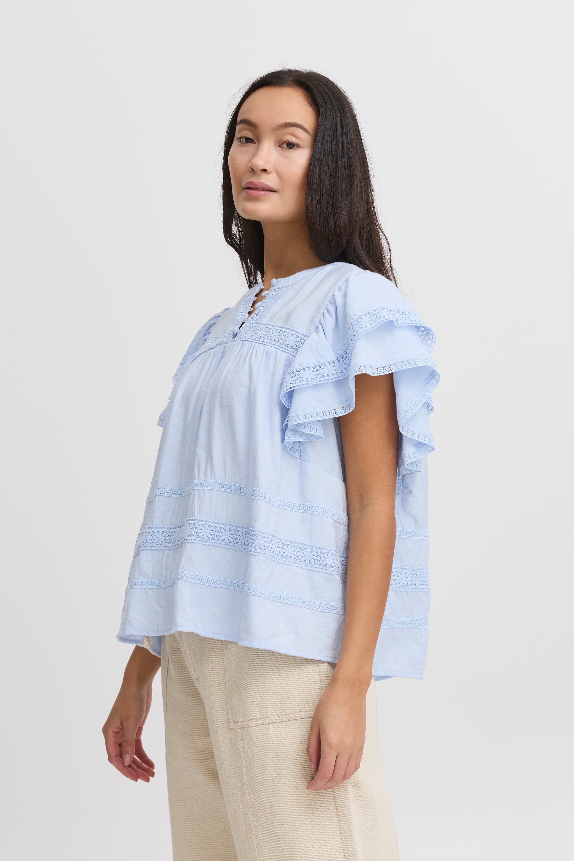 IRDEMI Kurzarm-Bluse LOOKBOOK FRONT 20122628-144110