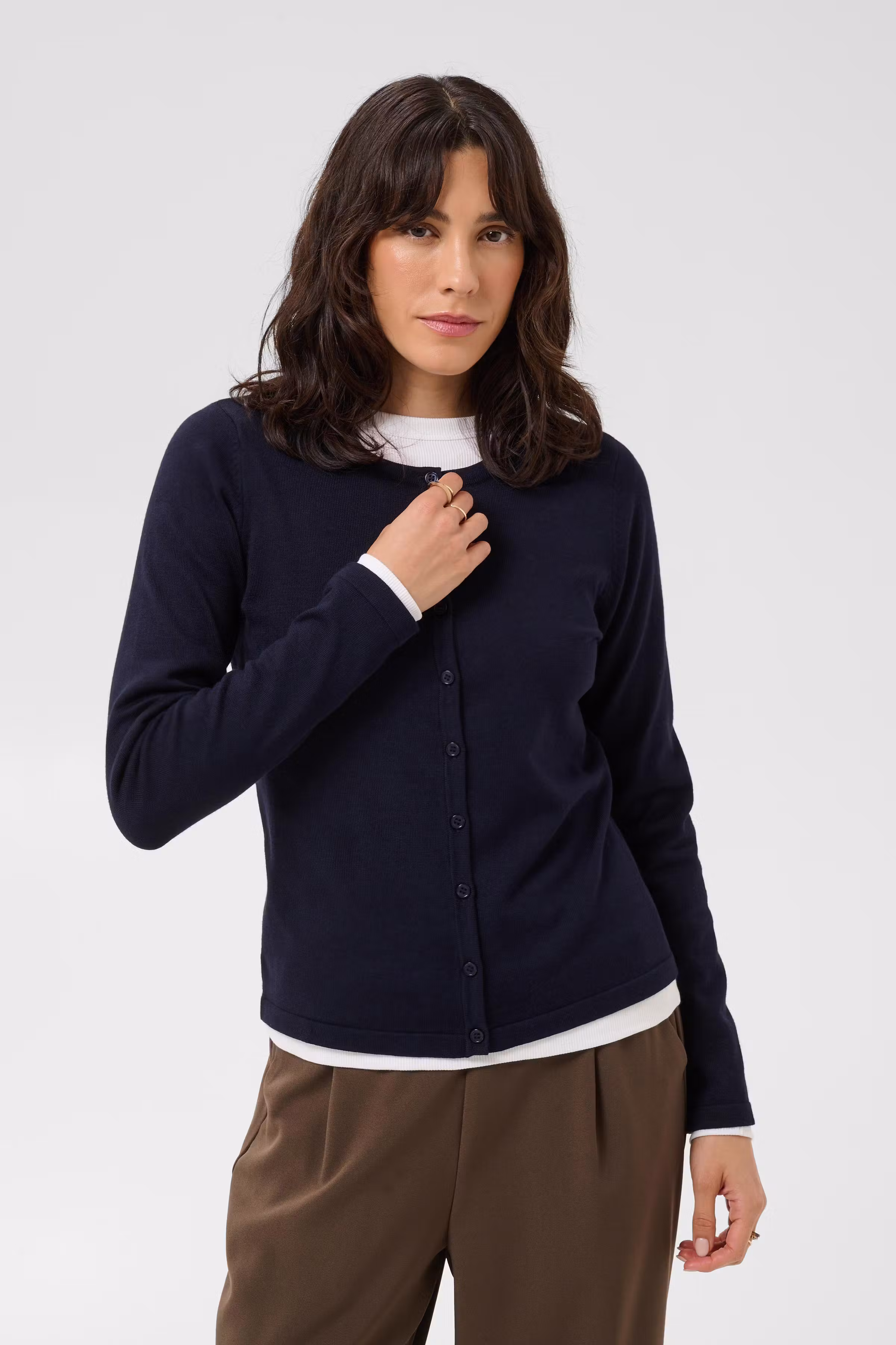 MilaSZ R-Neck Cardigan LOOKBOOK FRONT 30500005-193924