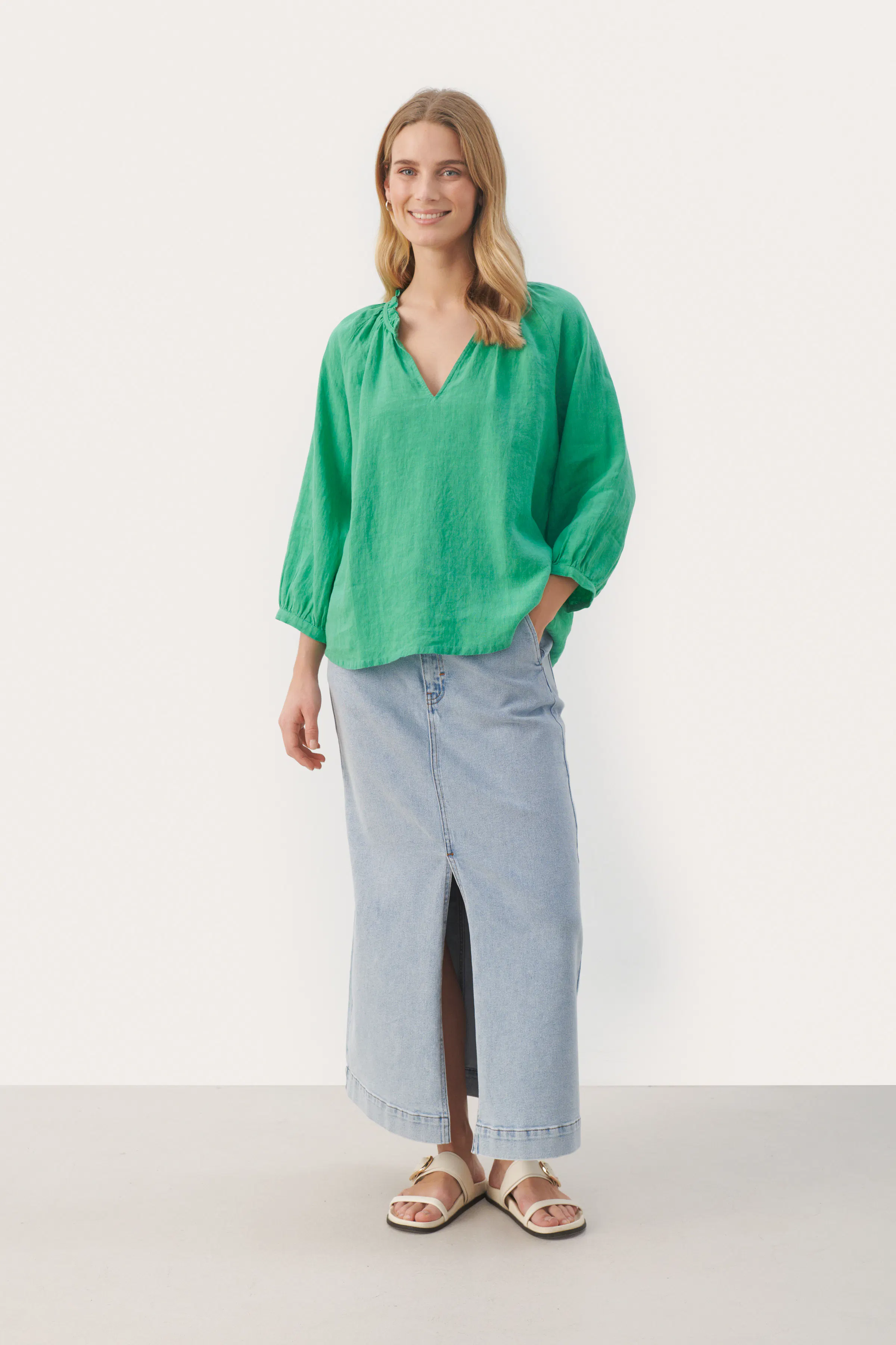 ElodyPW Linneskjorta LOOKBOOK FRONT 30308403-165820
