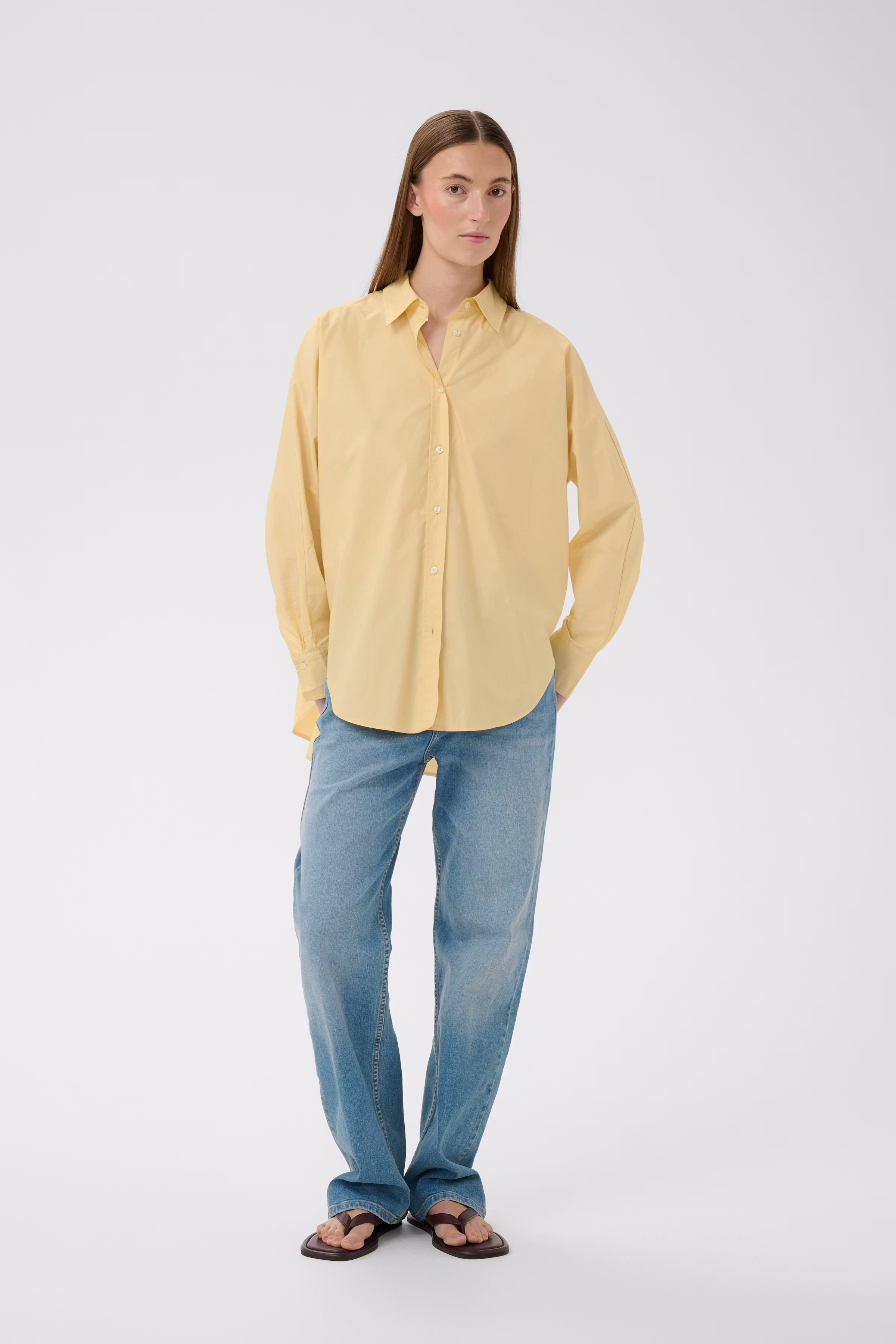 LELOIW Oversize Poplin Hemd LOOKBOOK FRONT 30112345-130916