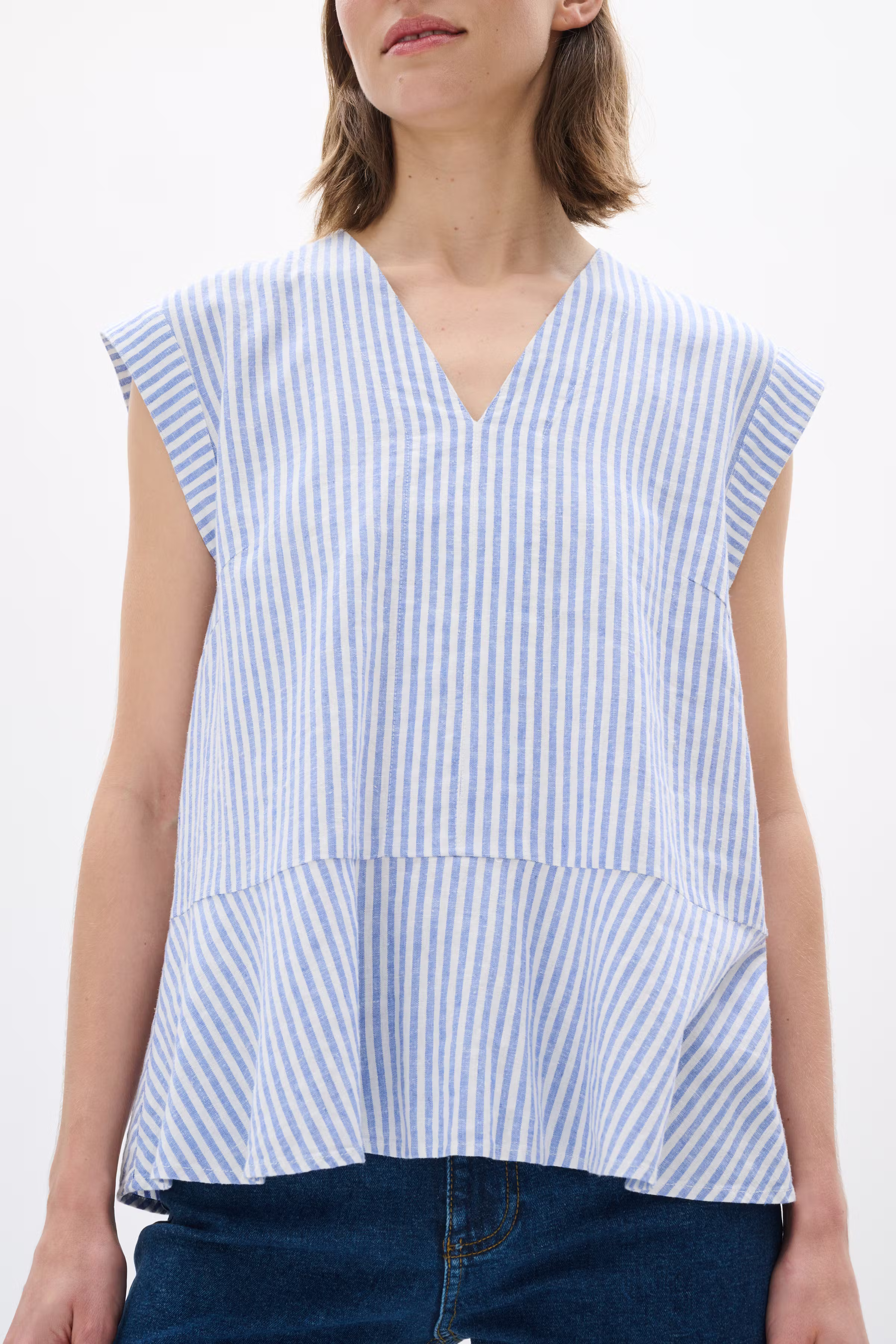 RimoneIW Hør Top LOOKBOOK DETAIL 30110361-300012