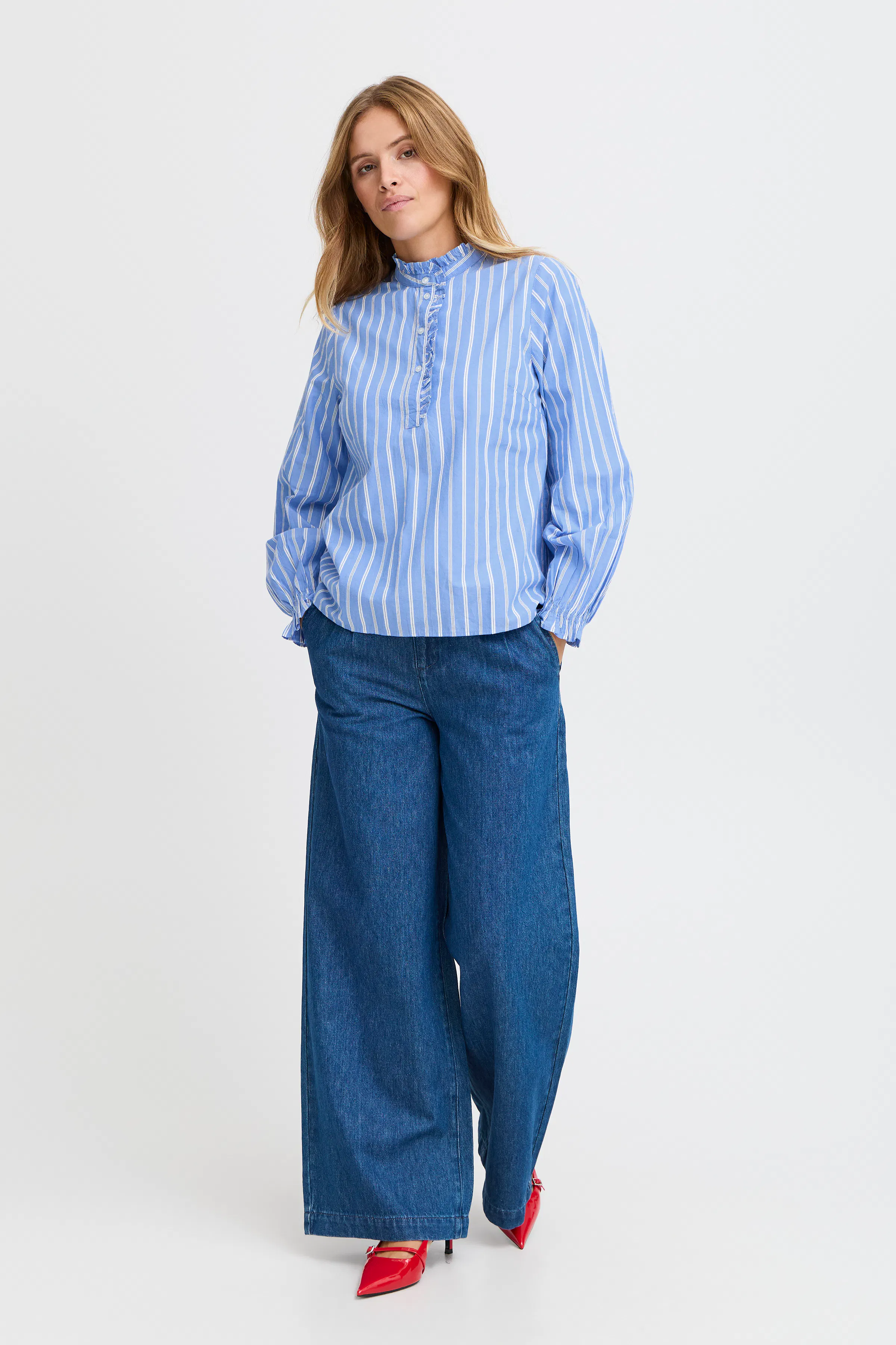 Langærmet bluse LOOKBOOK FRONT 50208732-204394