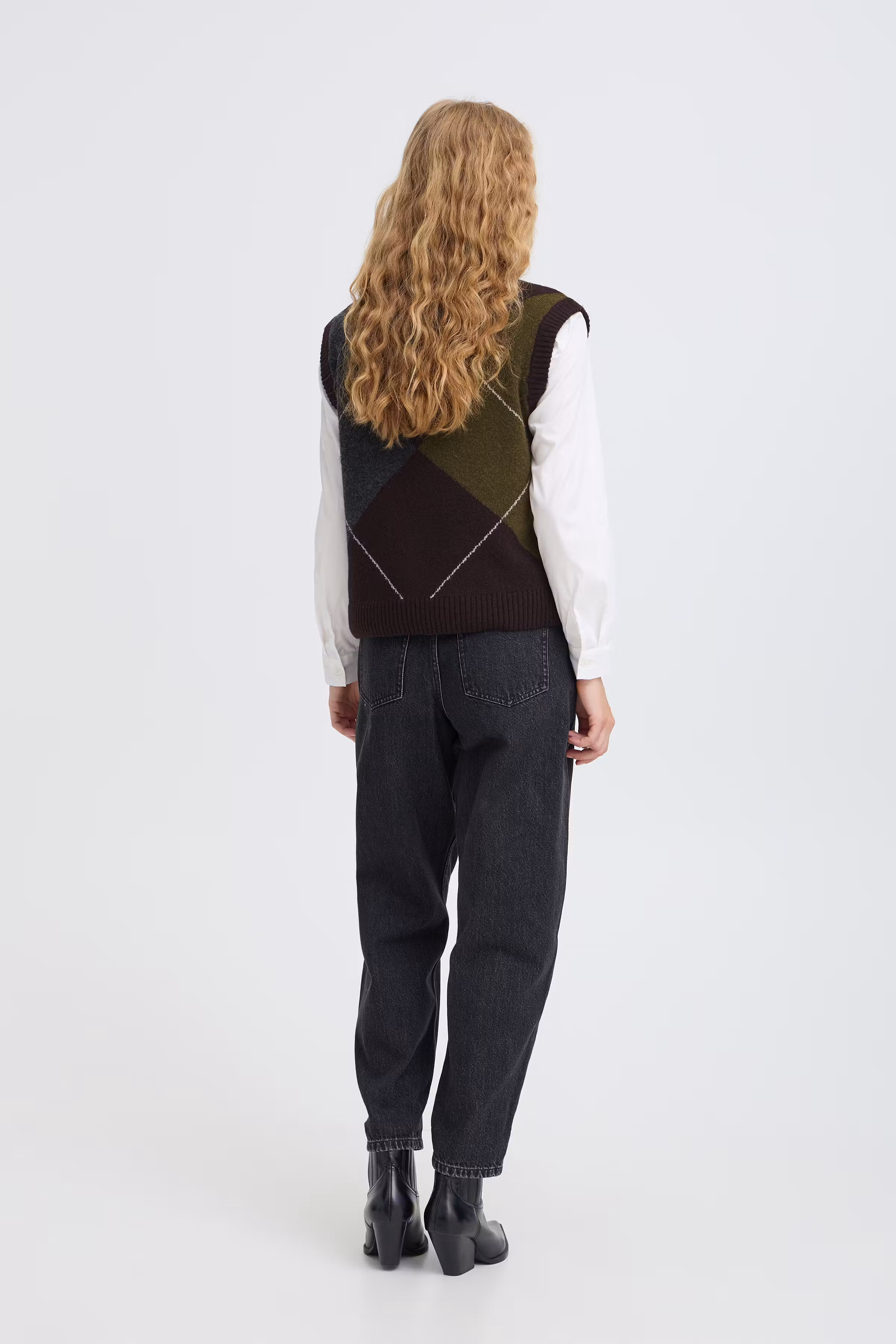 BYOSMILLA Strik vest LOOKBOOK BACK 20819497-900013132