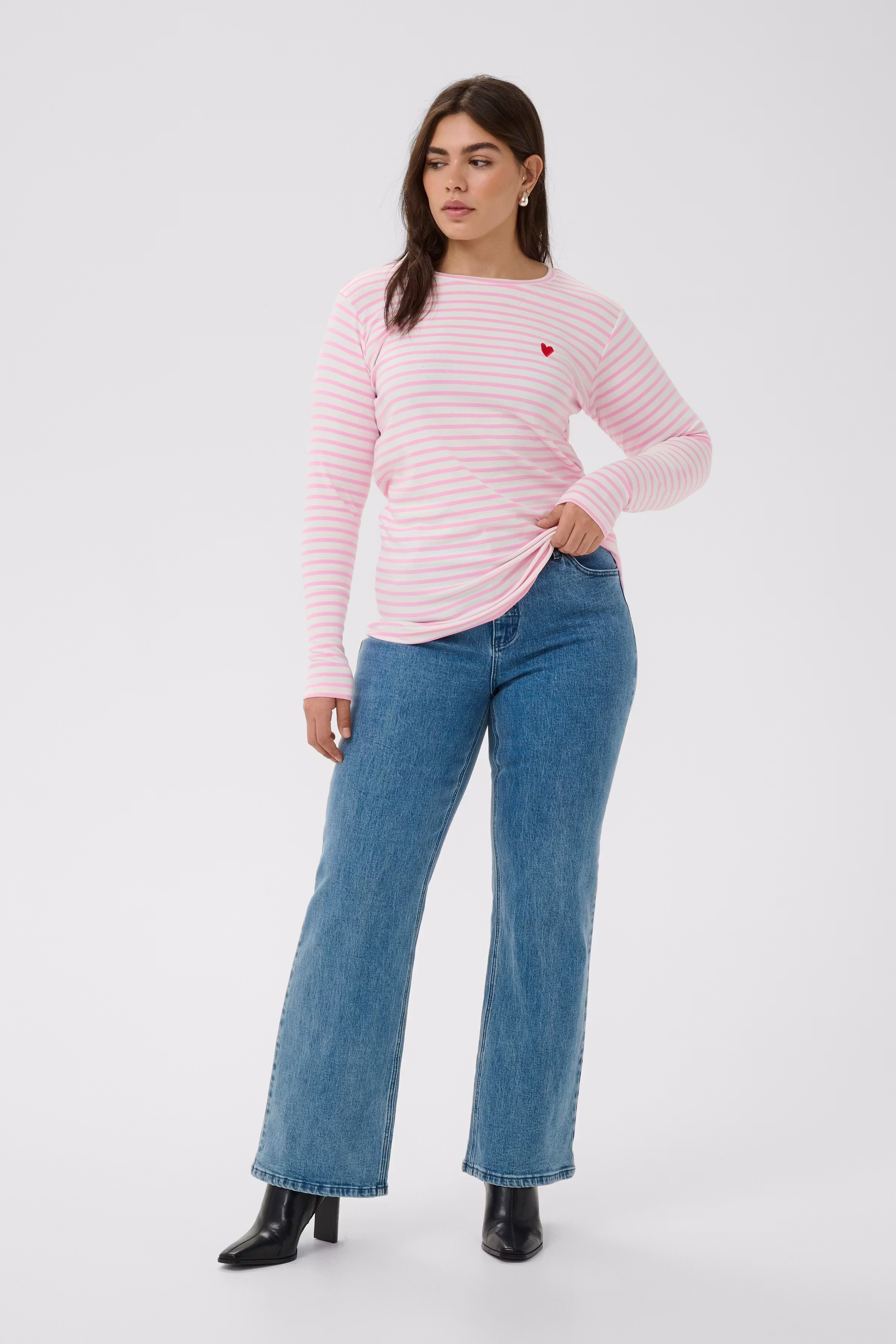 KClia T-shirt À Manches Longues Rayé LOOKBOOK FRONT 10580179-109527