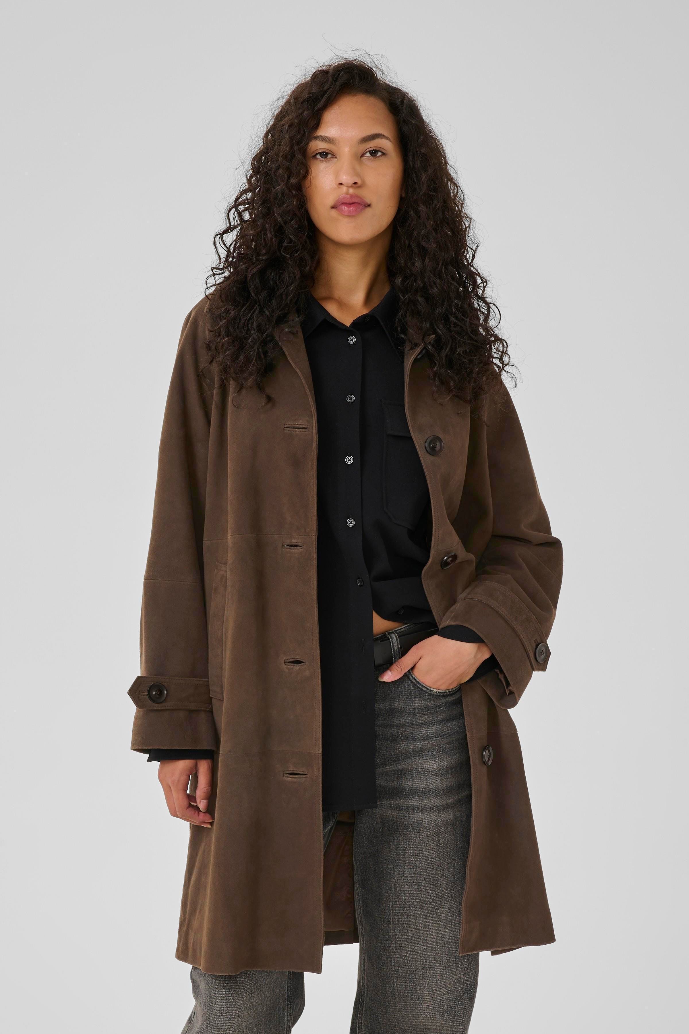 TaraMW Suede coat LOOKBOOK FRONT 10705270-190840