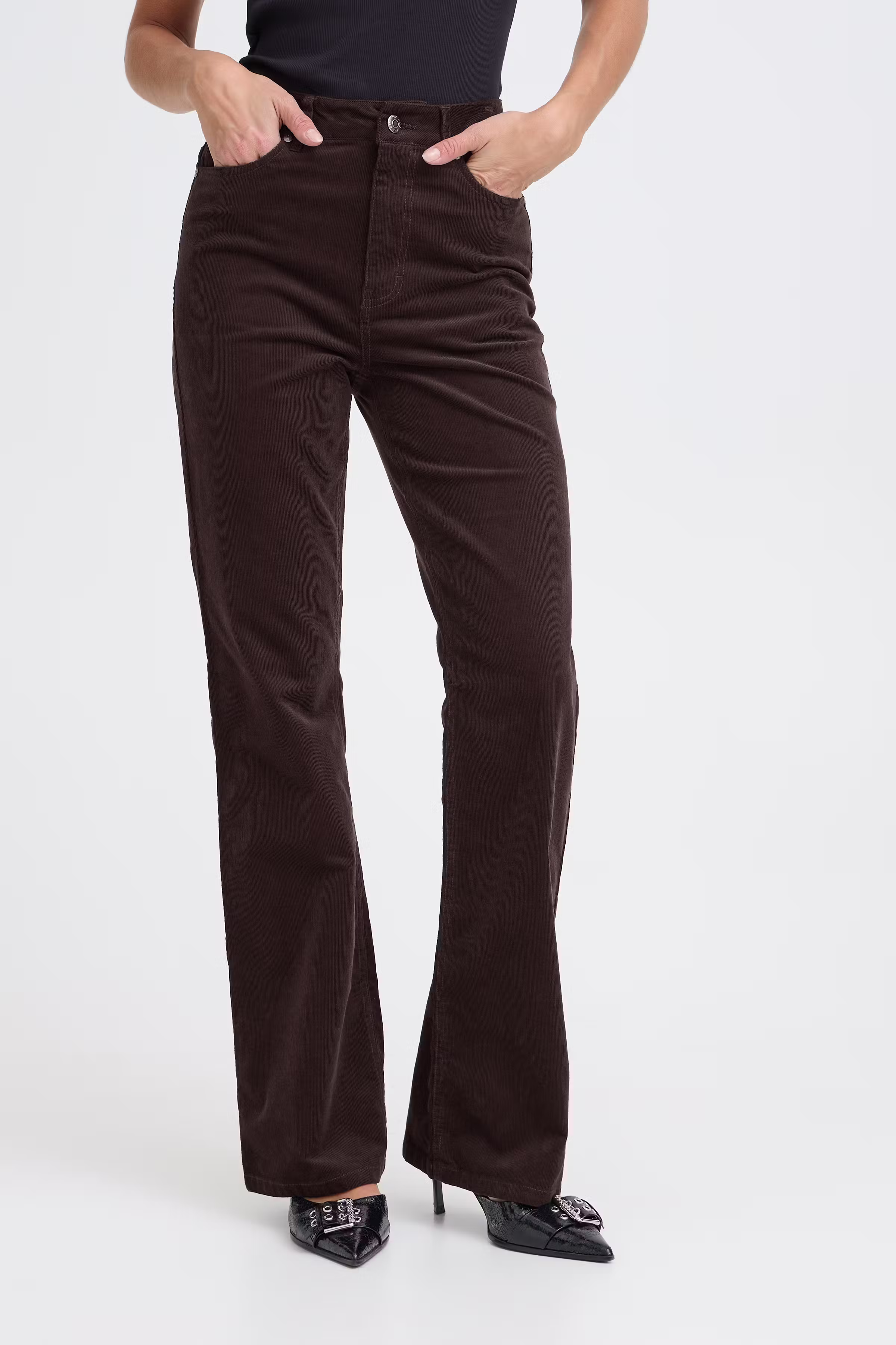 PZSALLY Ultra High Waist Bootcut Bukser LOOKBOOK FRONT 50210072-191103