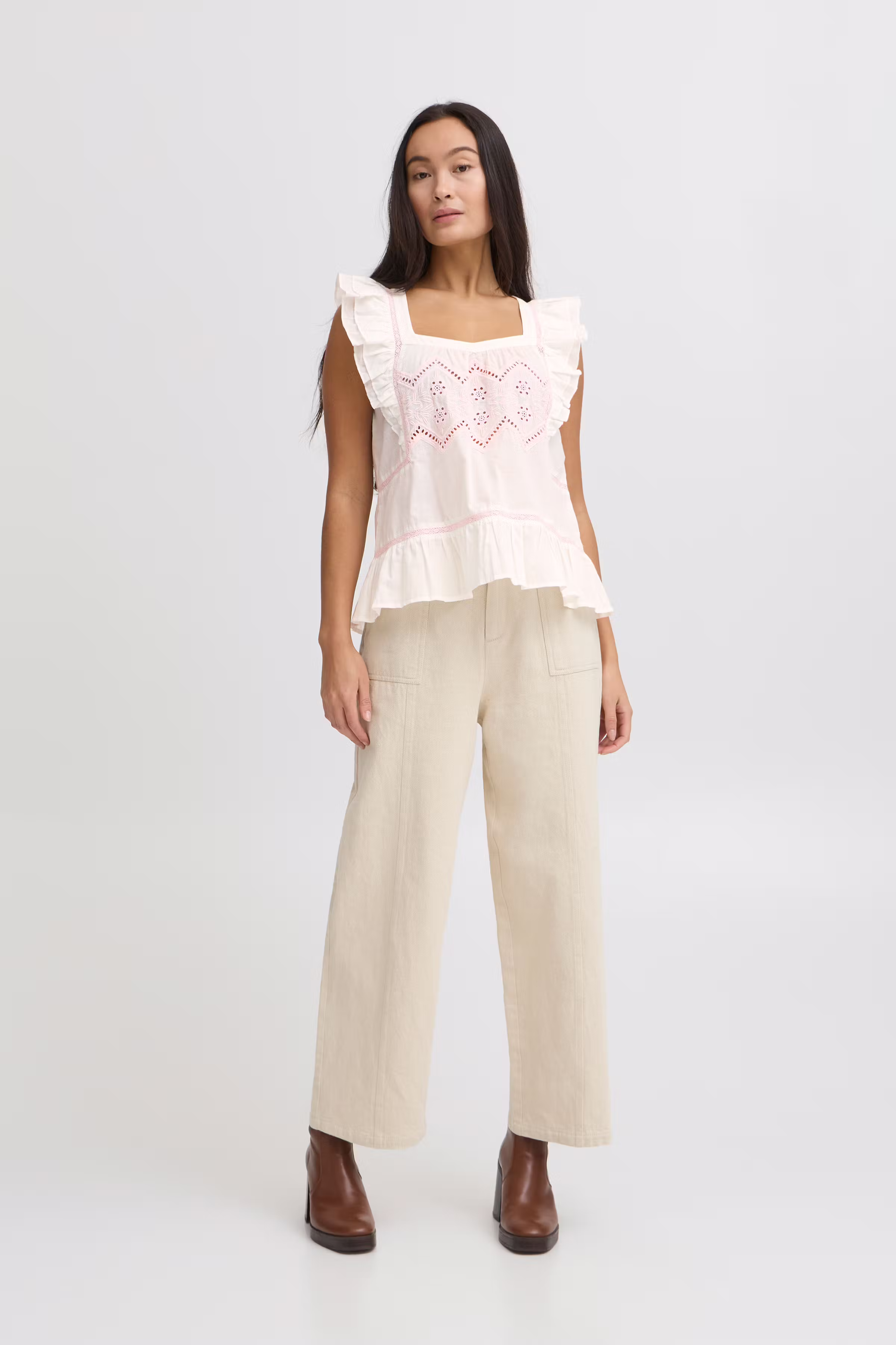 IREMILY Kurzarm-Bluse LOOKBOOK FRONT 20122890-110602