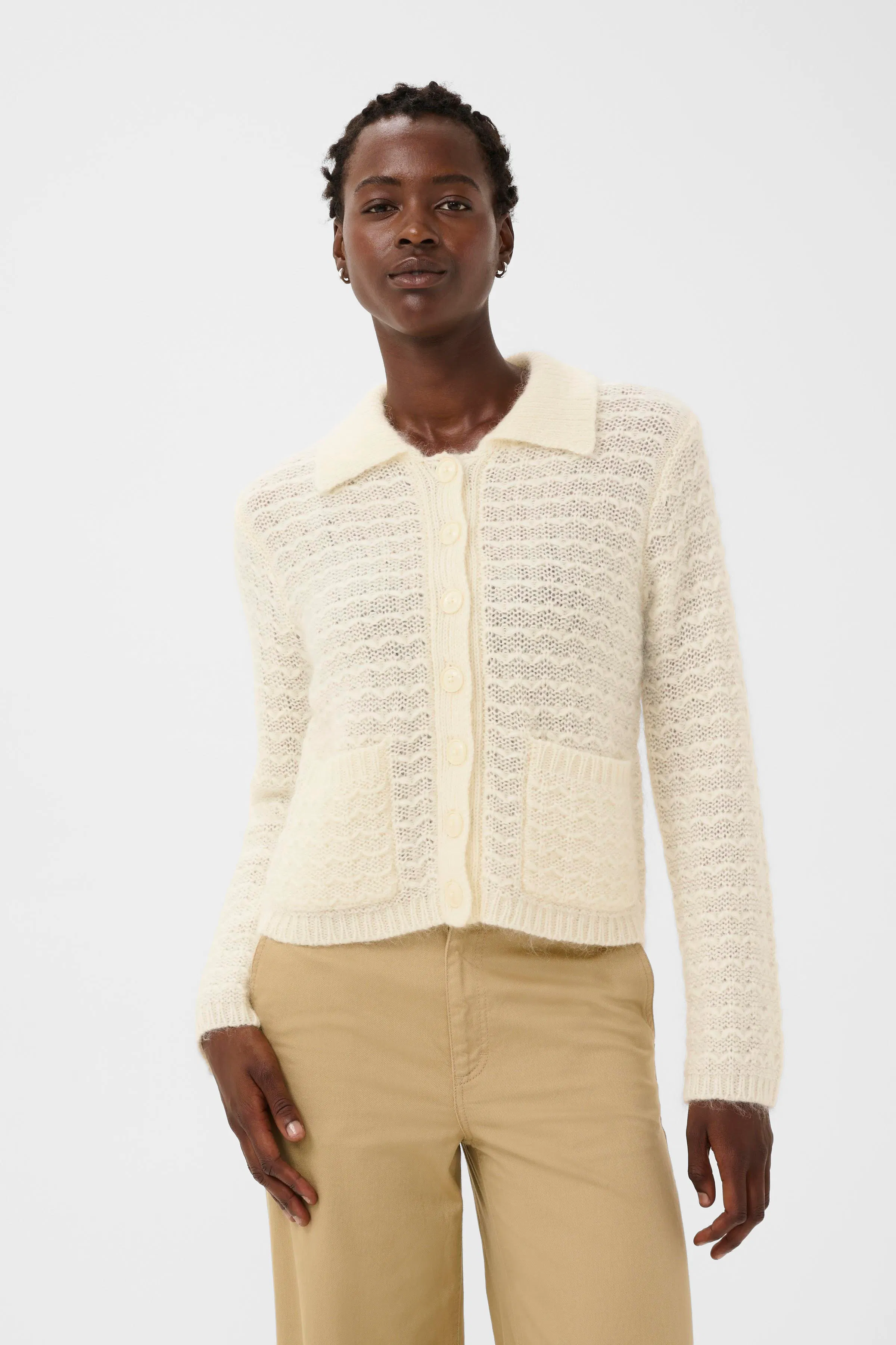 ZayraPW Cardigan in hydrangea / blue colour