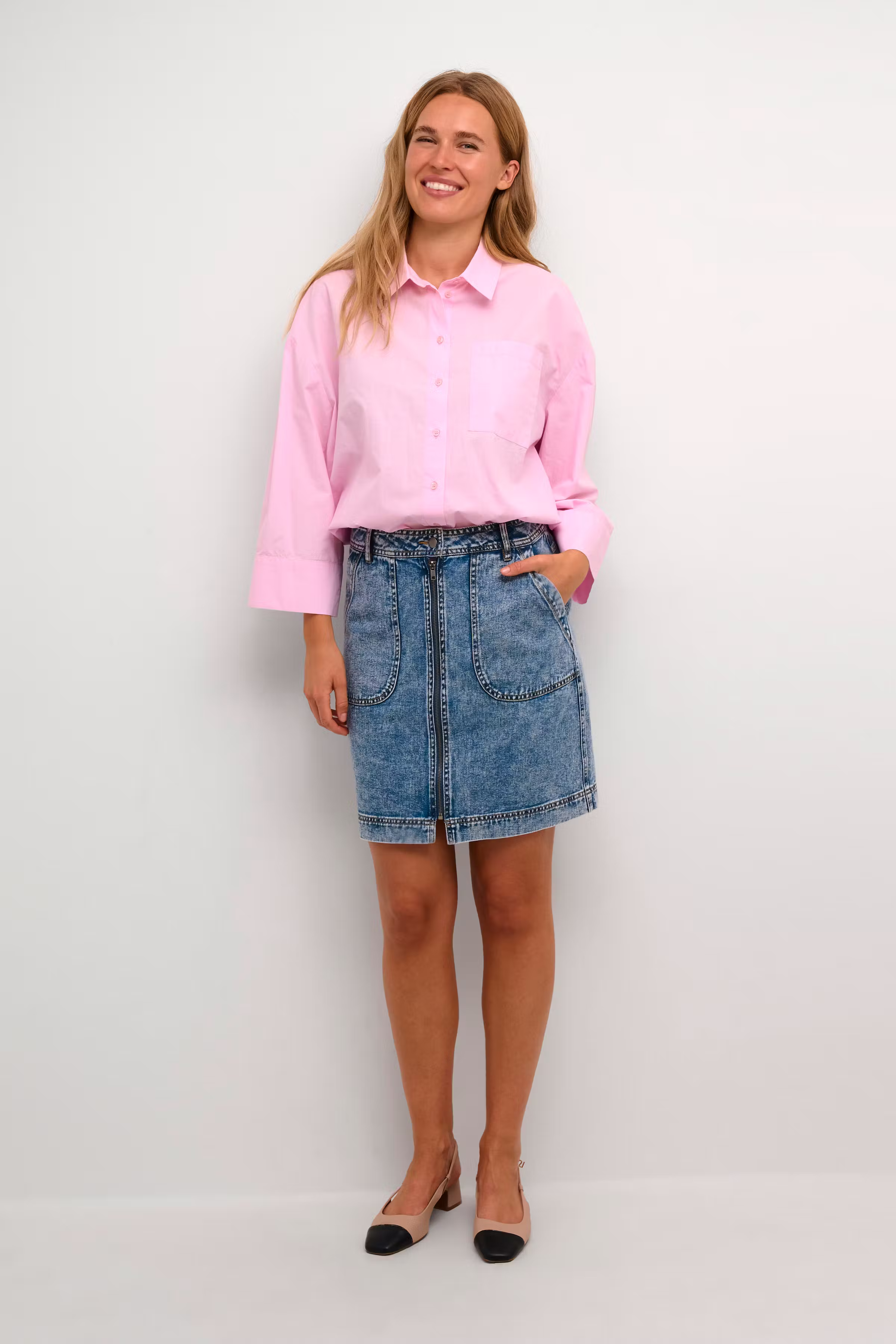 KAsidsel Denim Skjørt LOOKBOOK FRONT 10508346-103166