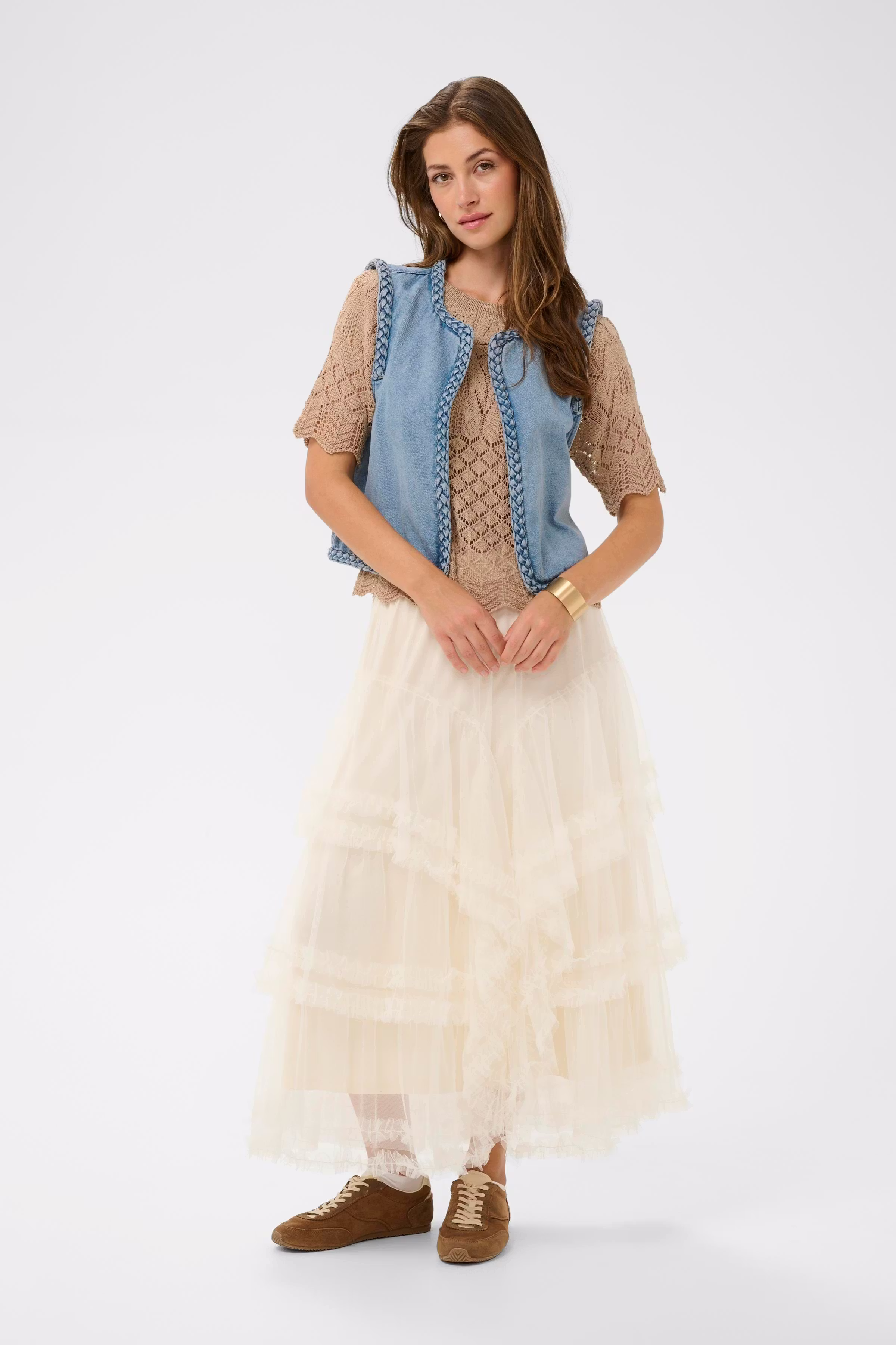 CRRina Denimweste LOOKBOOK FRONT 10614877-109159